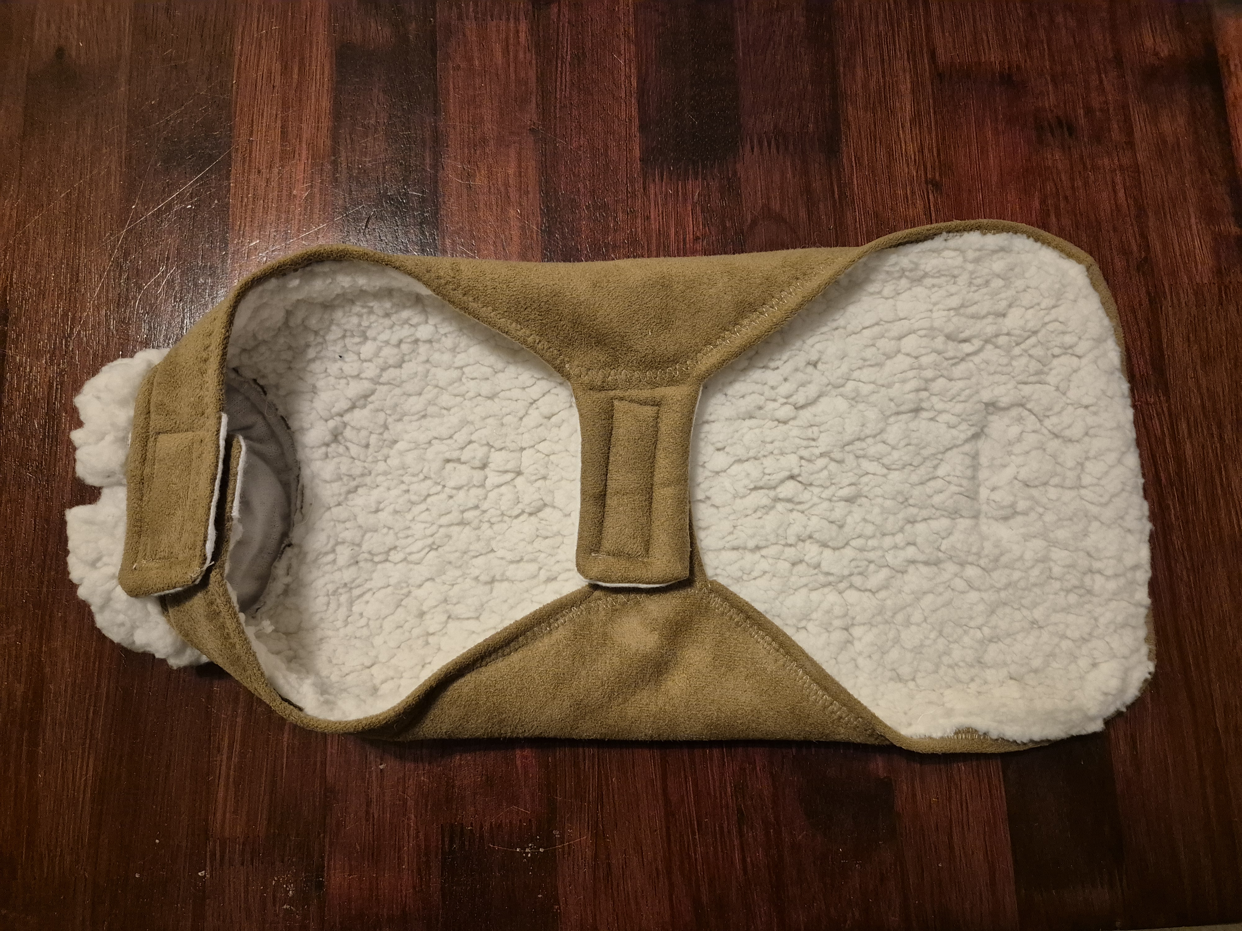Cozy Sherpa lined Tan Suede-like Coat