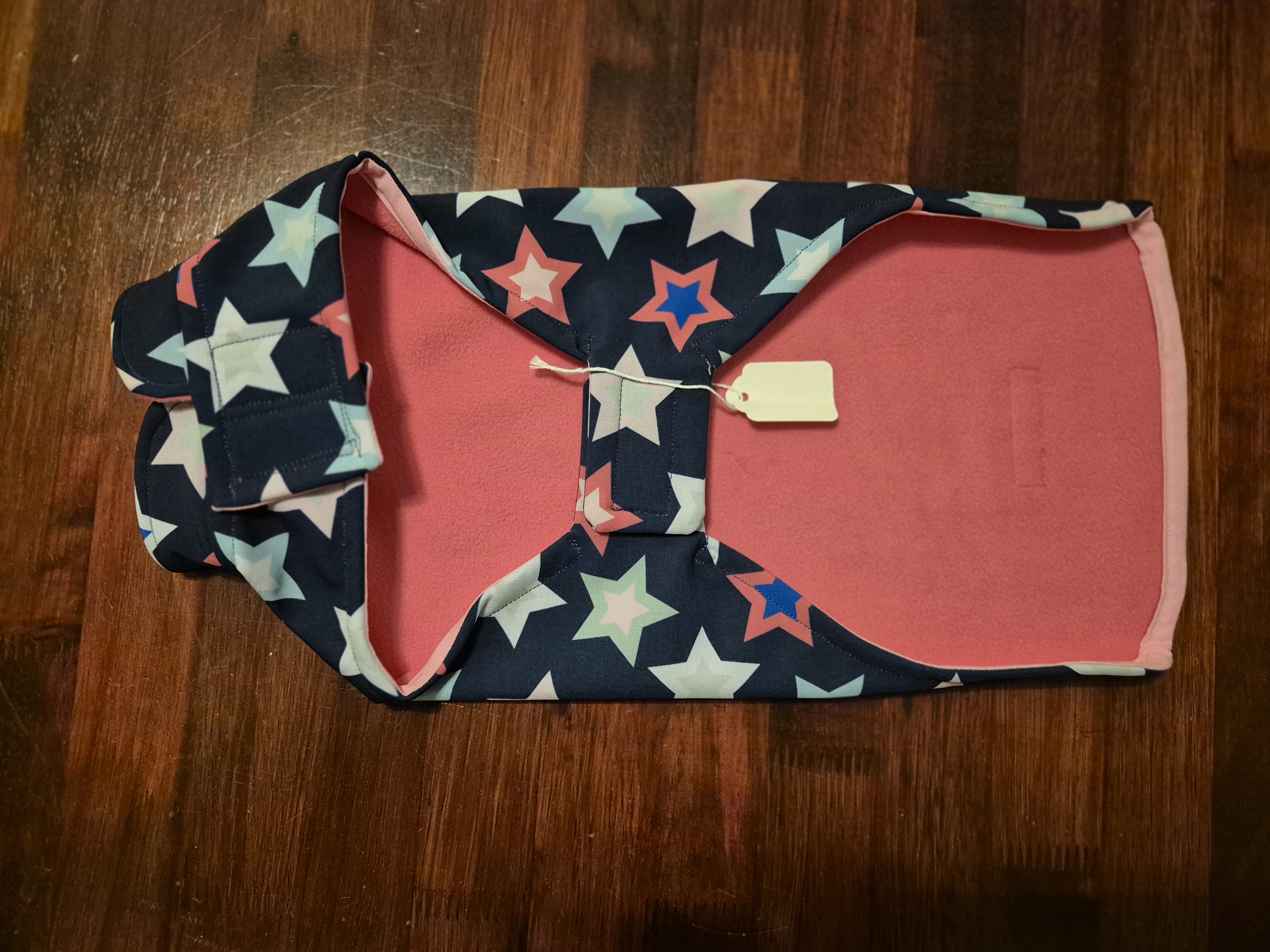 Bright Stars on Navy Water Resistant fleece lined coat