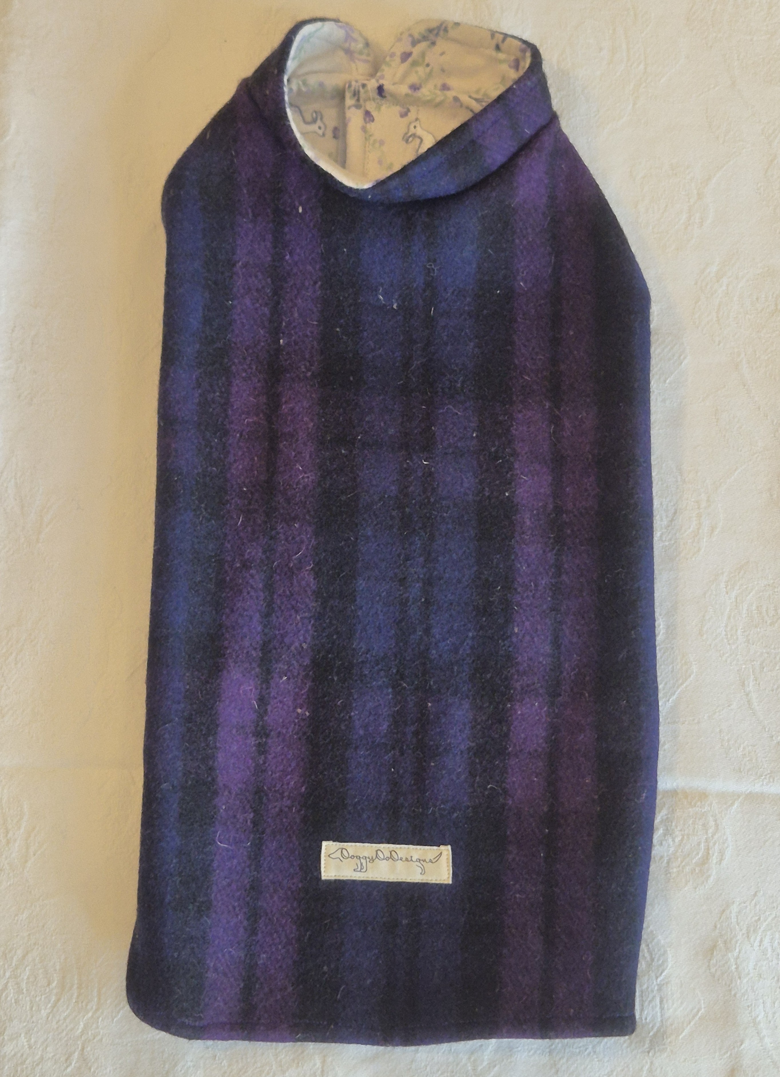 Perky Purple Tartan Wool Coat
