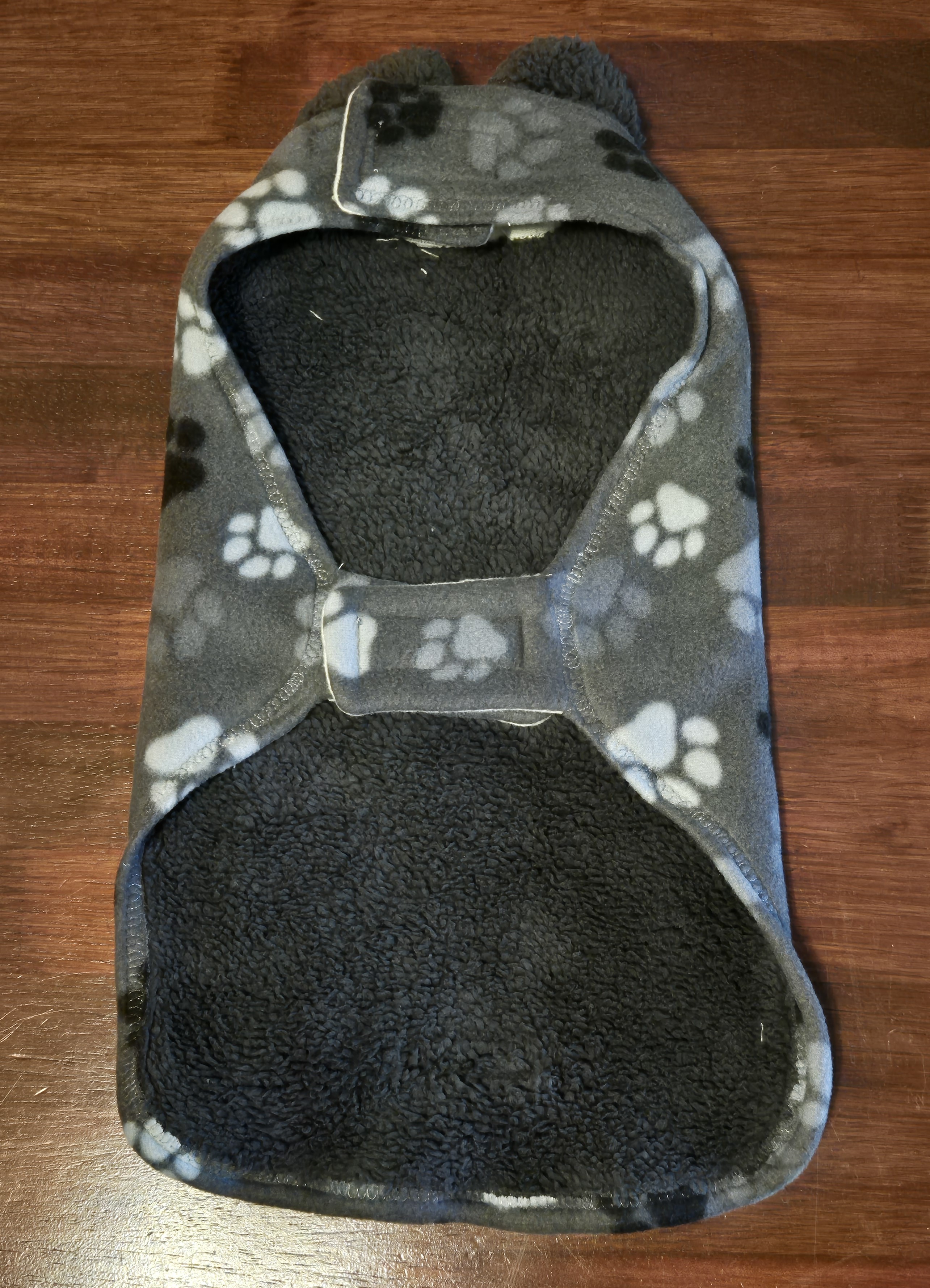 Cozy Sherpa lined Paw Print Coat