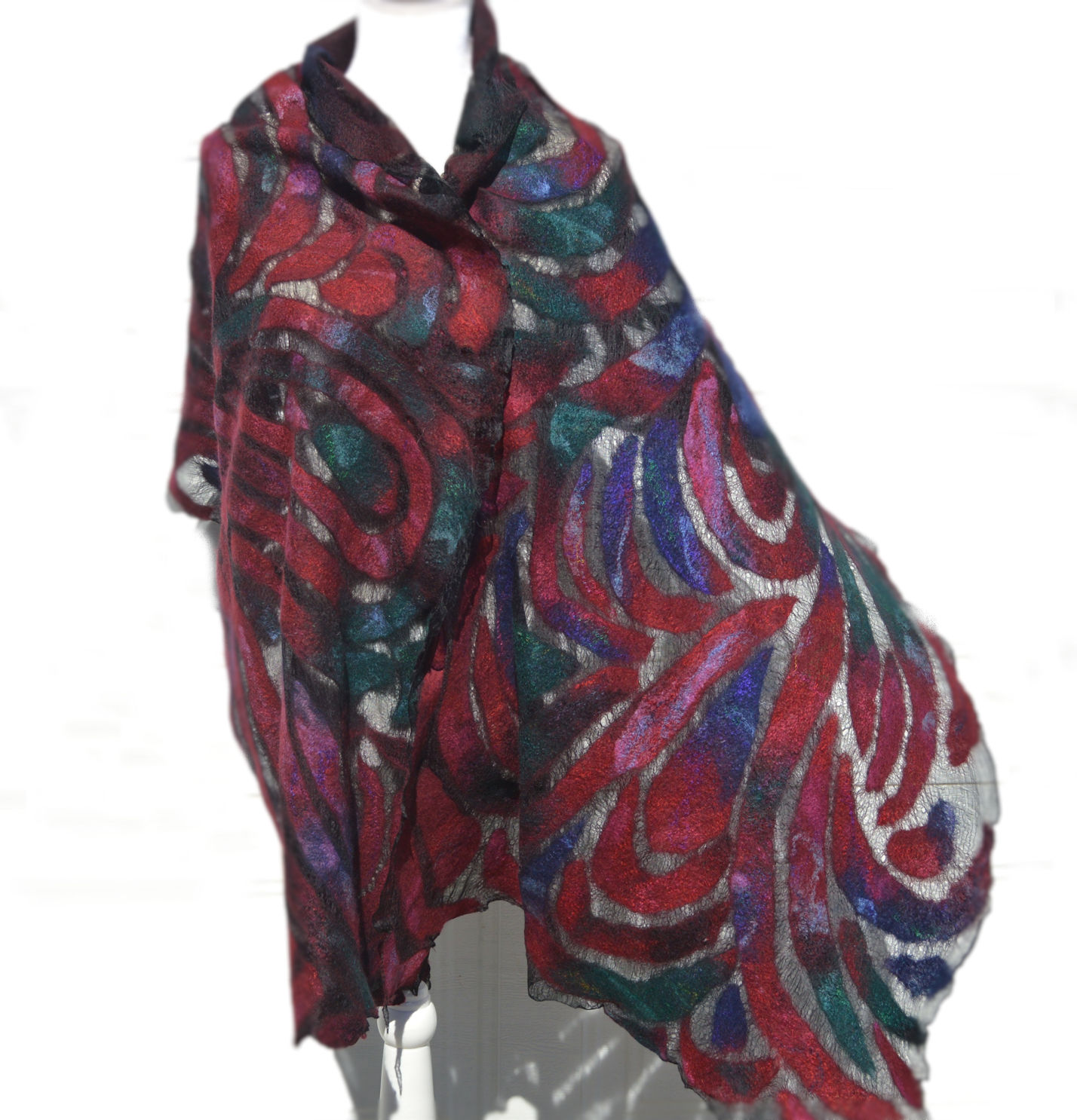 Margilan silk gauze rarefied scrim 45" width, uzbek silk, silk for nuno felting, by the yard
