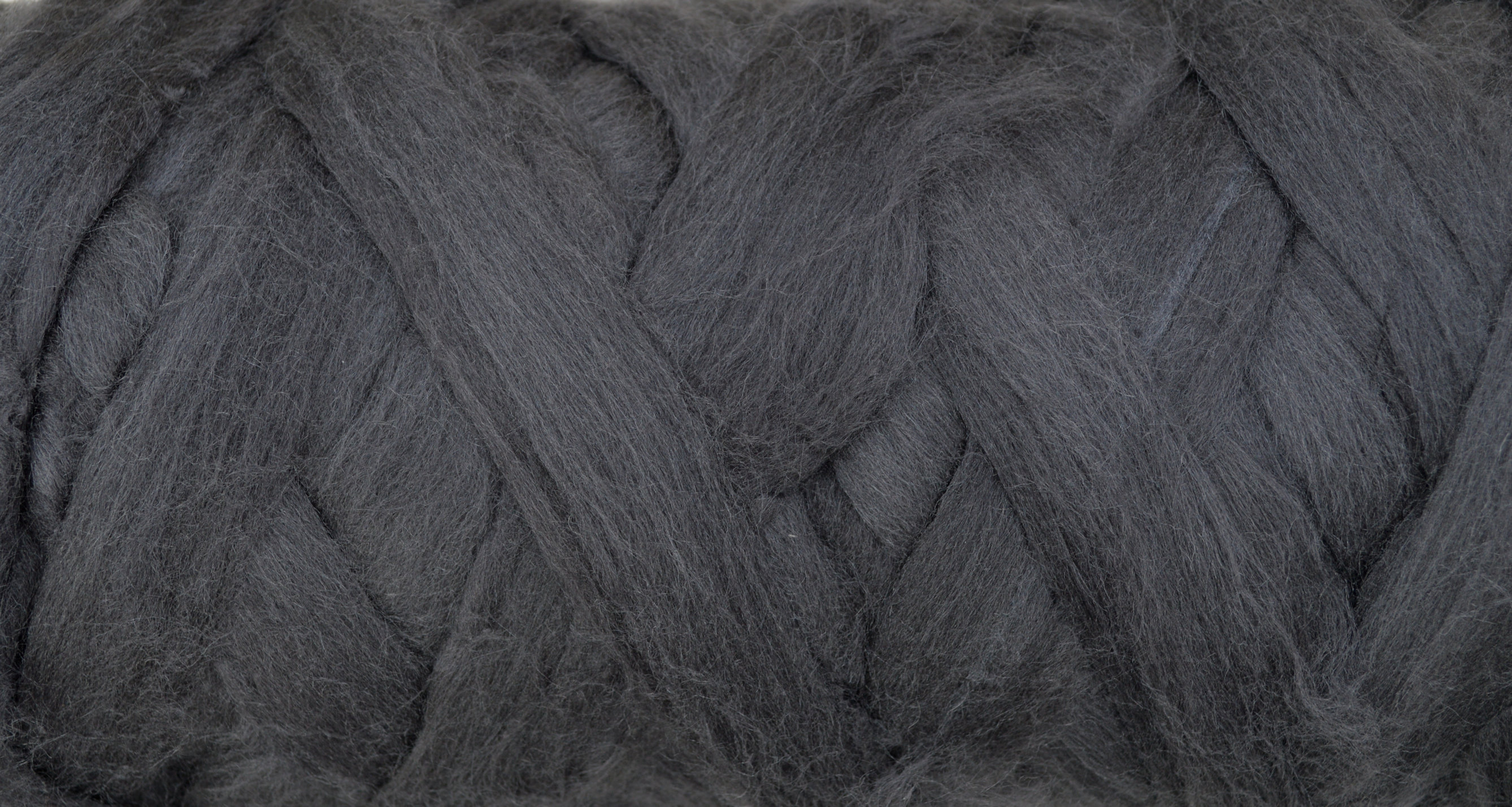 Tussah silk roving, tops, sliver, dark gray, storm, spinning, felting silk fiber, 1oz