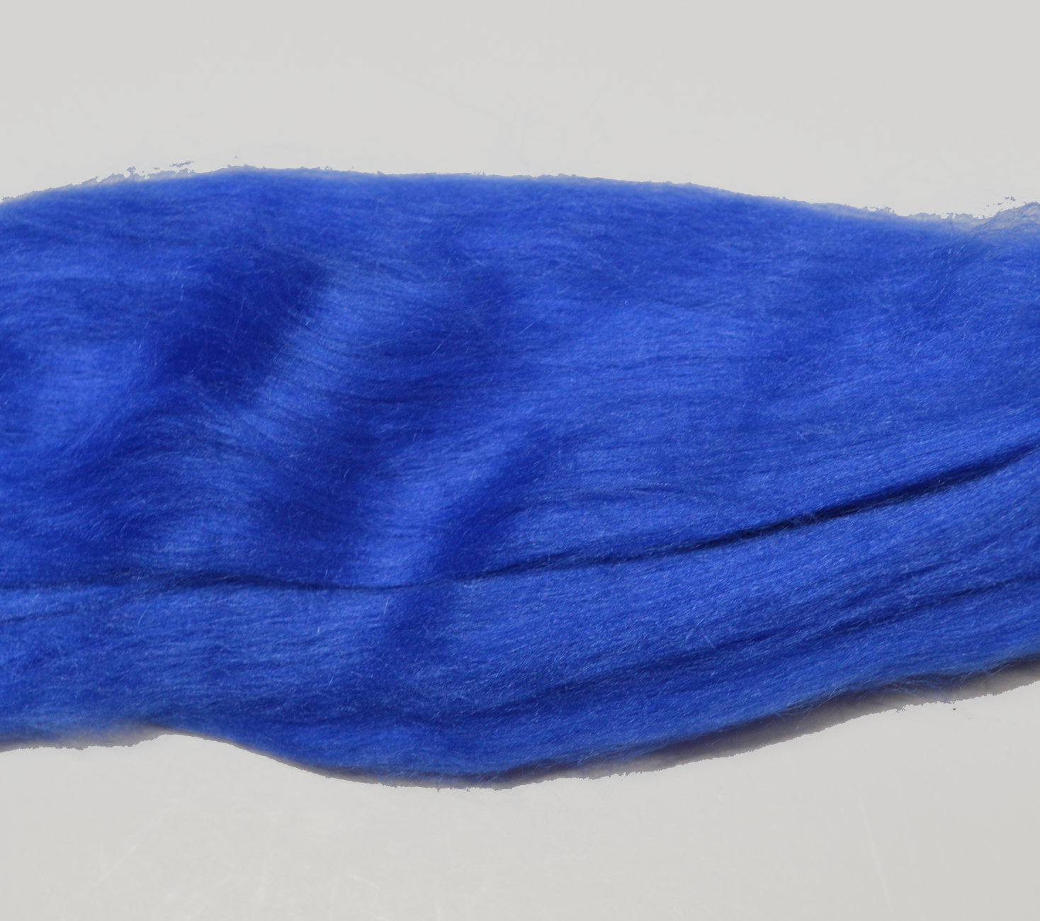 Tussah silk roving, tops, sliver, blue color, silk fiber for spinning, felting 1oz