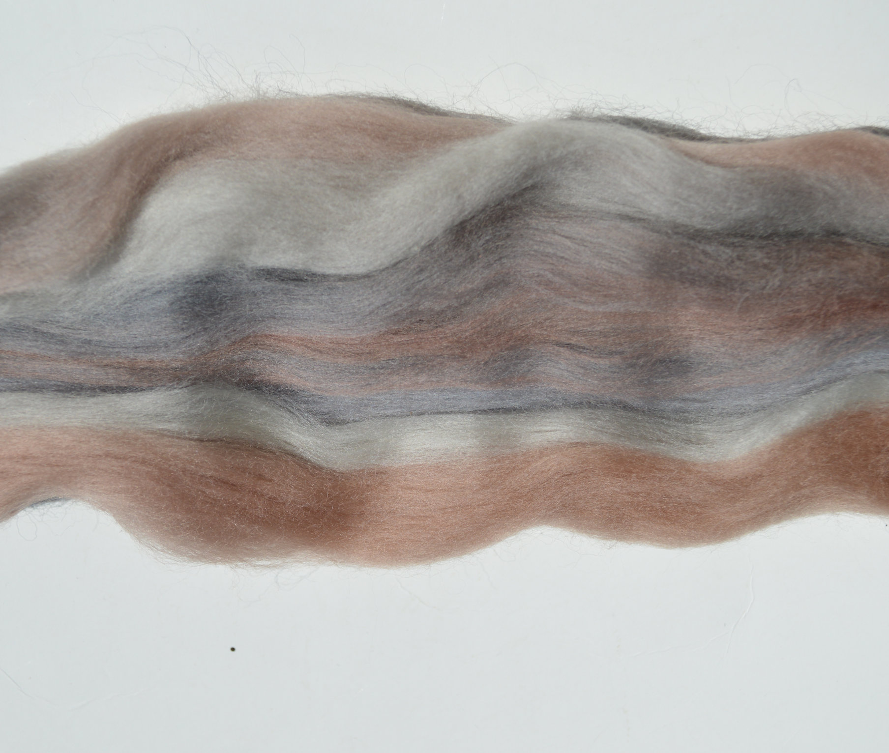 Extra fine merino wool roving 19microns, blended colors wool combed top, dance lesson,  2 oz