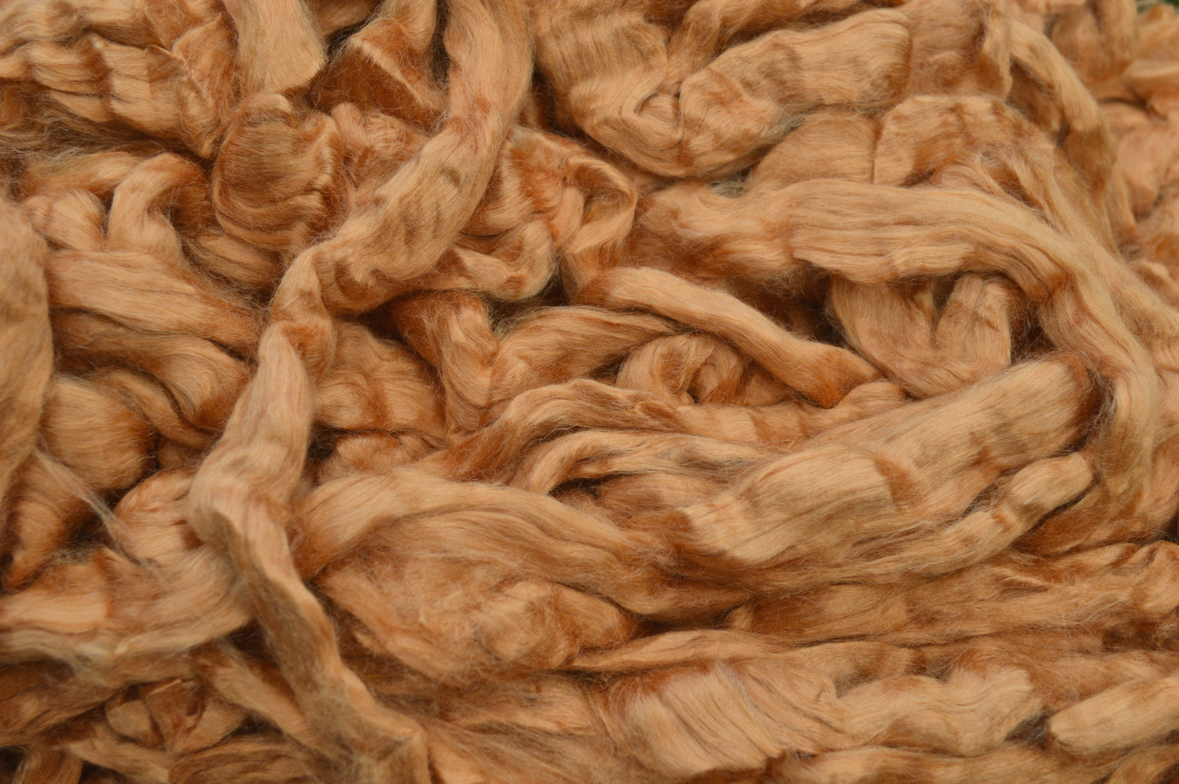 Red eri silk  roving, tops, sliver, silk fiber for spinning, felting 1oz, 2oz
