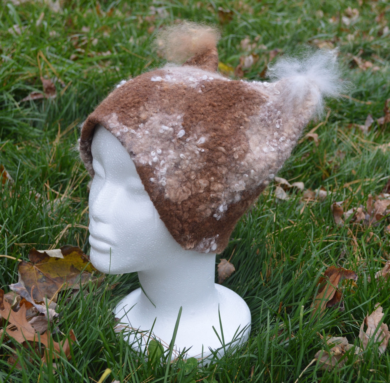 Wet Felted Hat with ears.