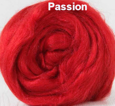 Viscose fiber roving red  2oz  fiber for felting spinning art batts