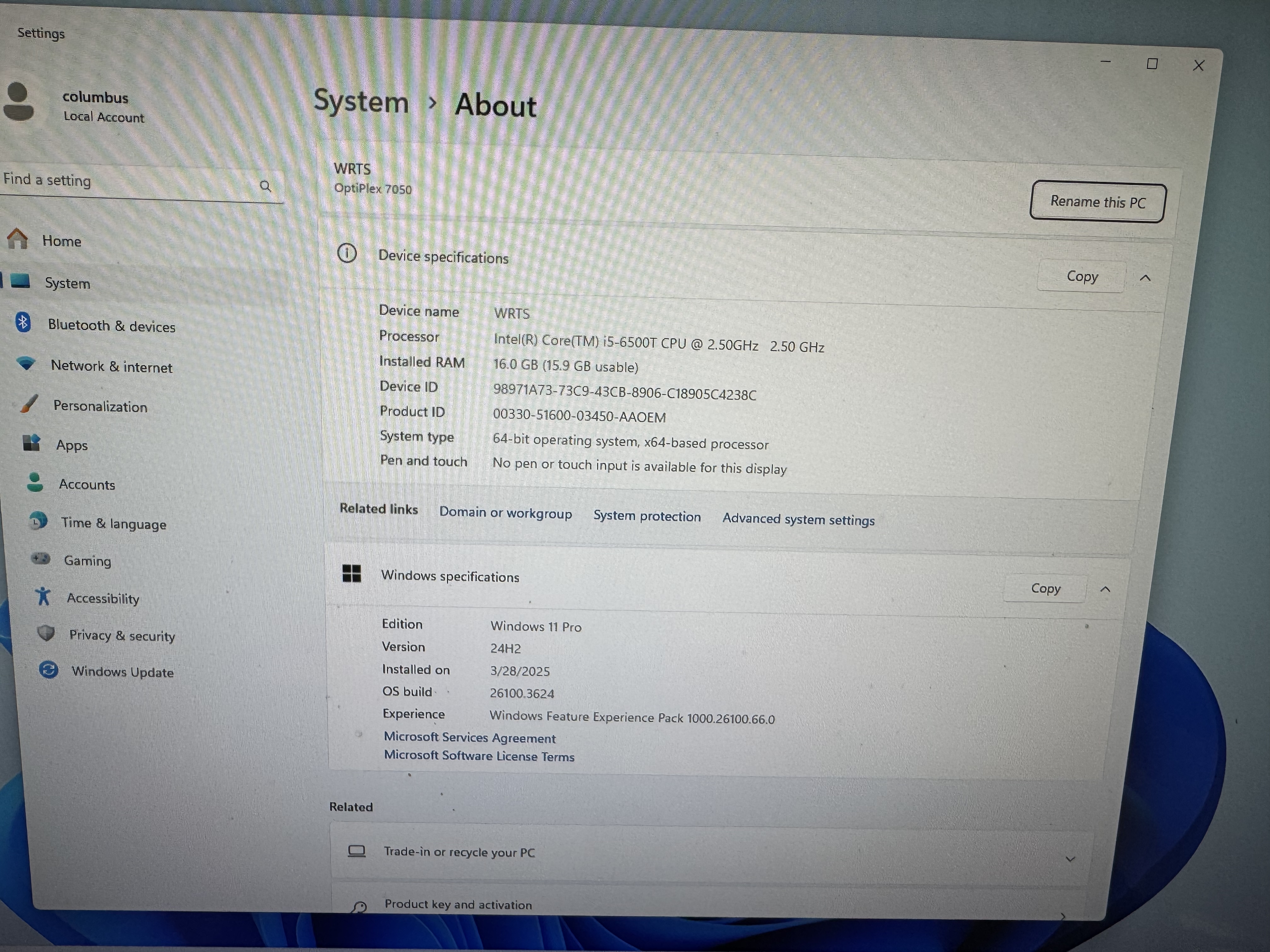 Dell Optiplex 7050 Micro