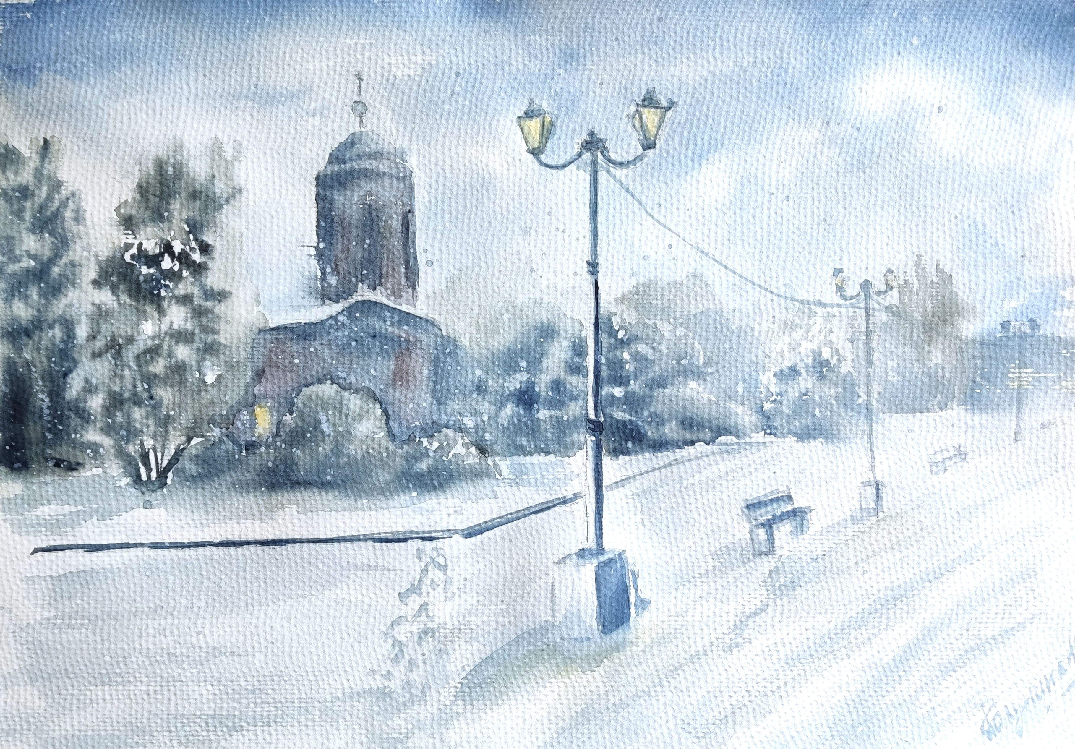 Winter alley  