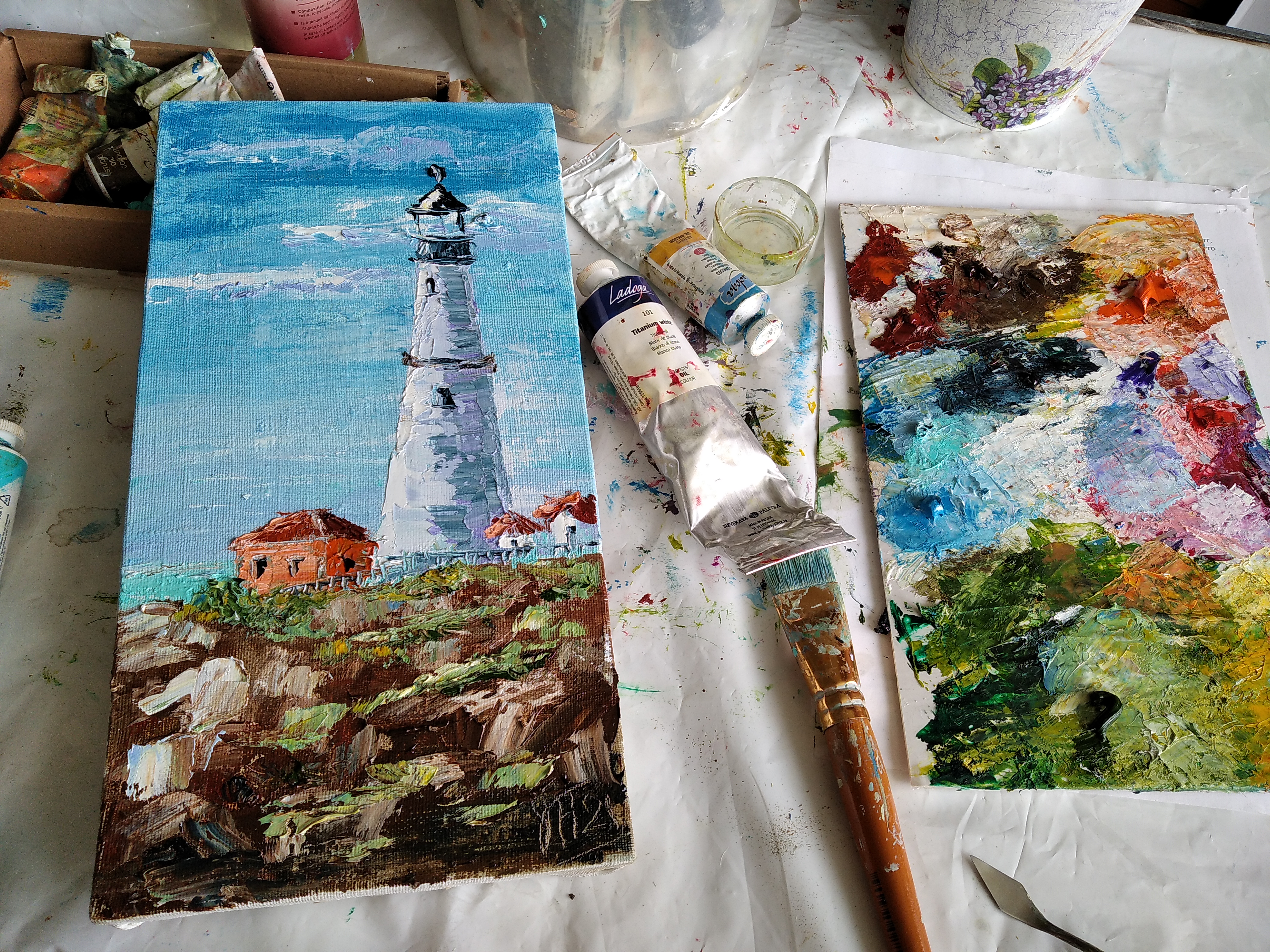 Рainting with a lighthouse
