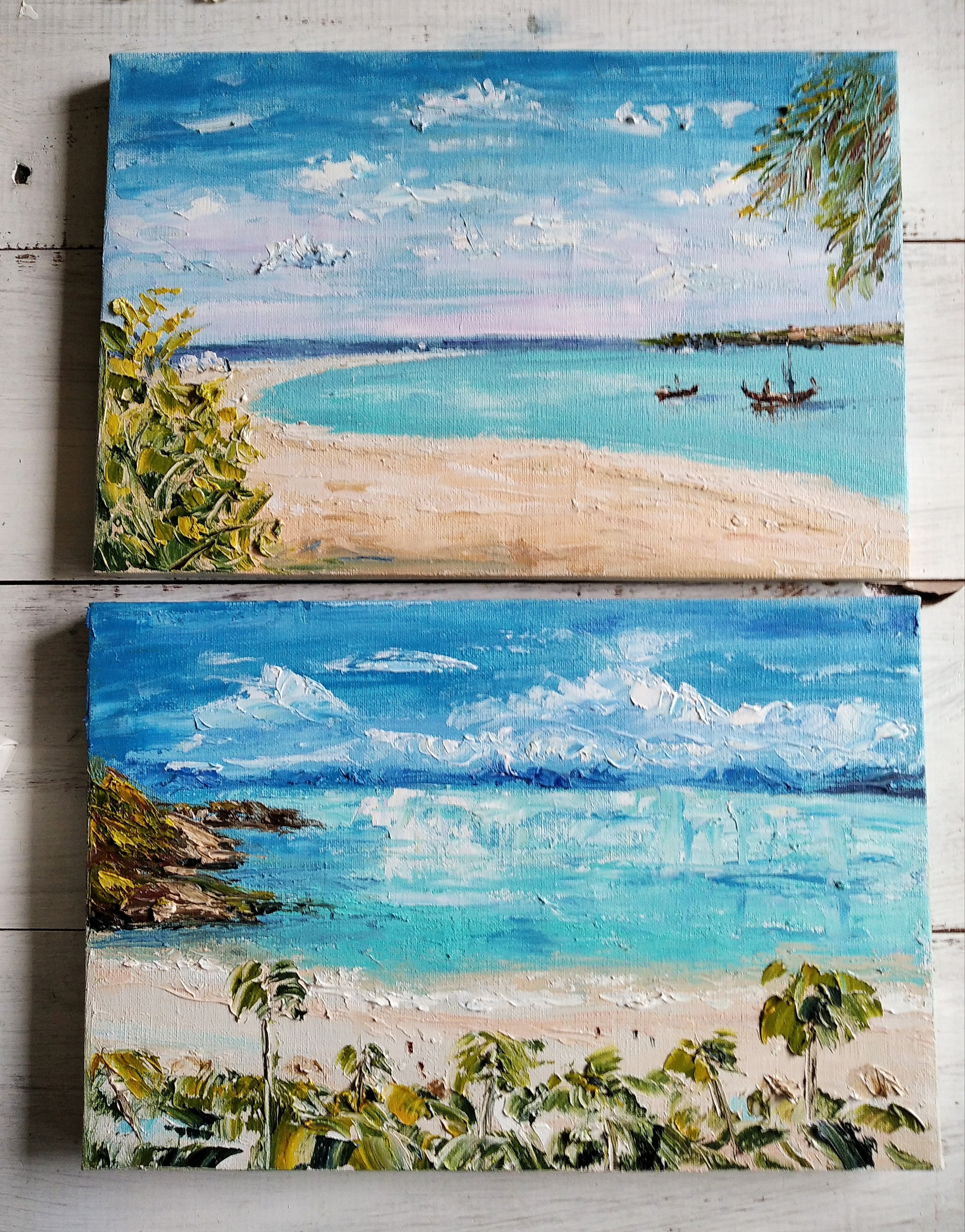 Seascape oil painting