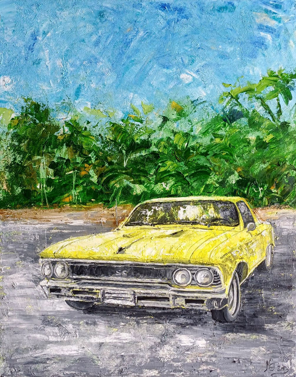Yellow car