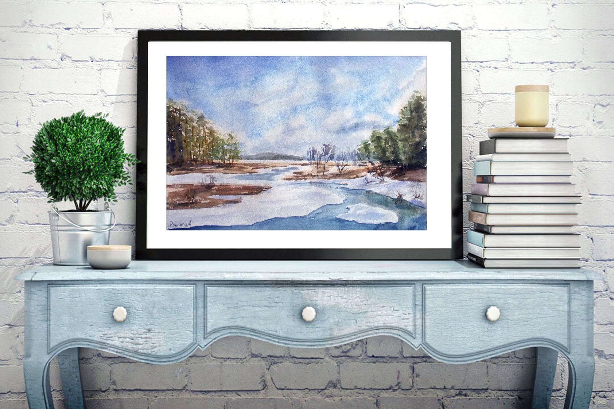 Landscape # 26 Winter river