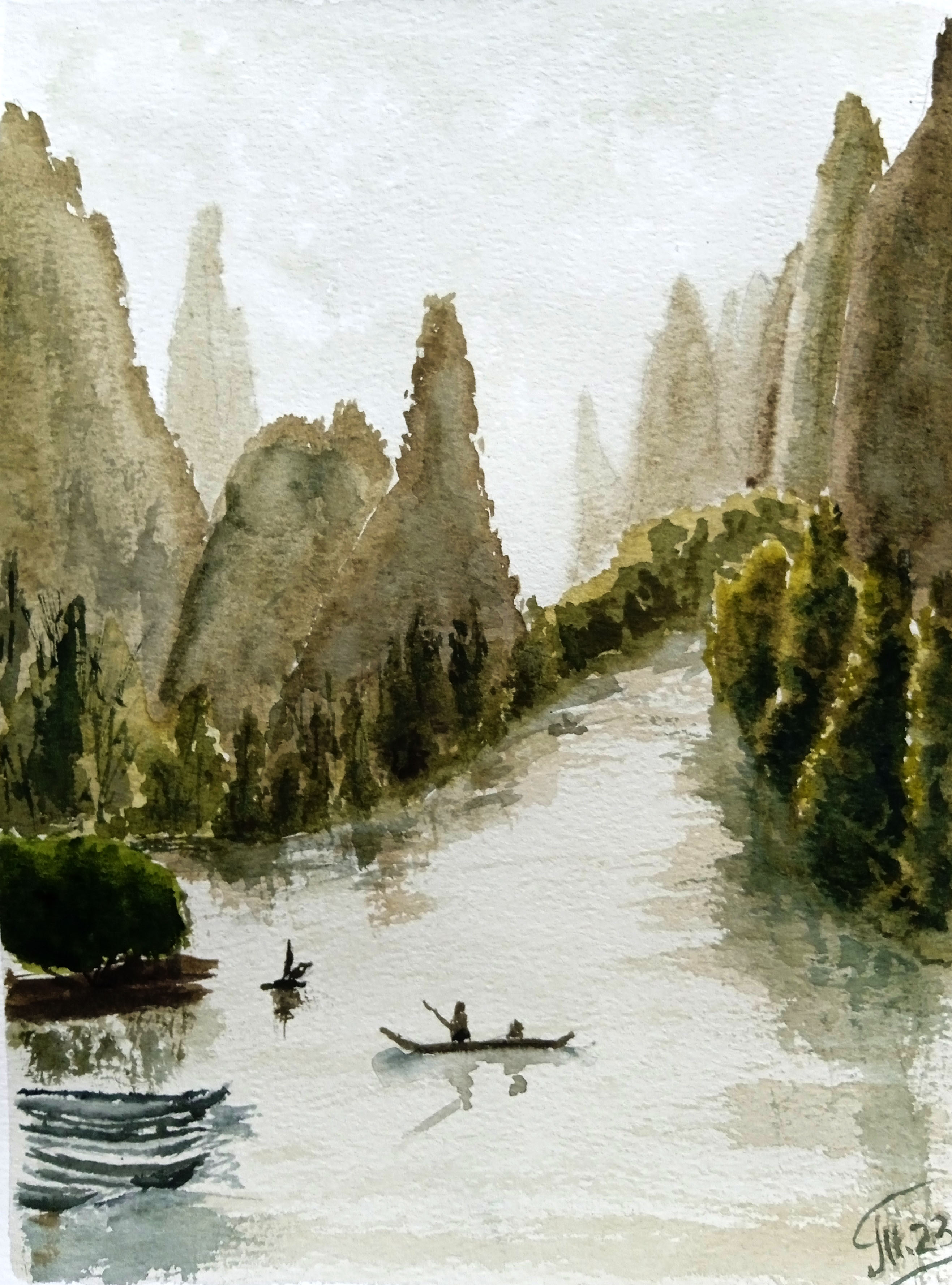 Landscape # 24 Landscape with lake