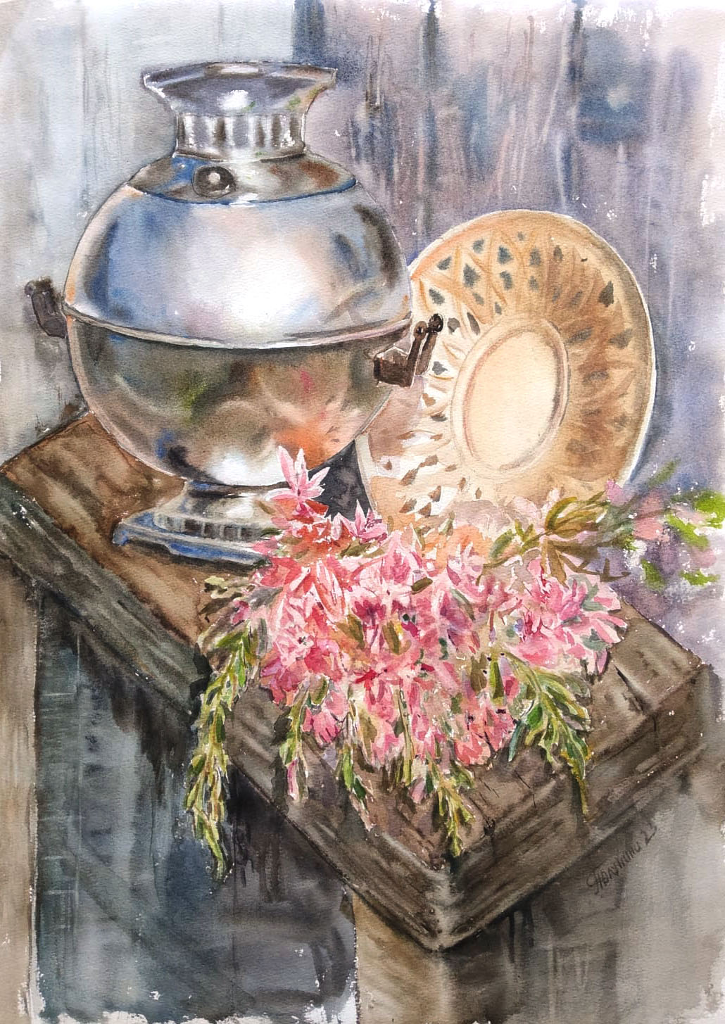 Still life wich flowers