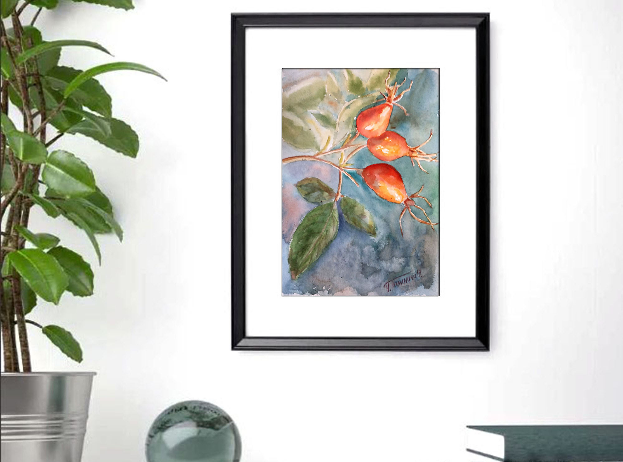 Rosehip branch