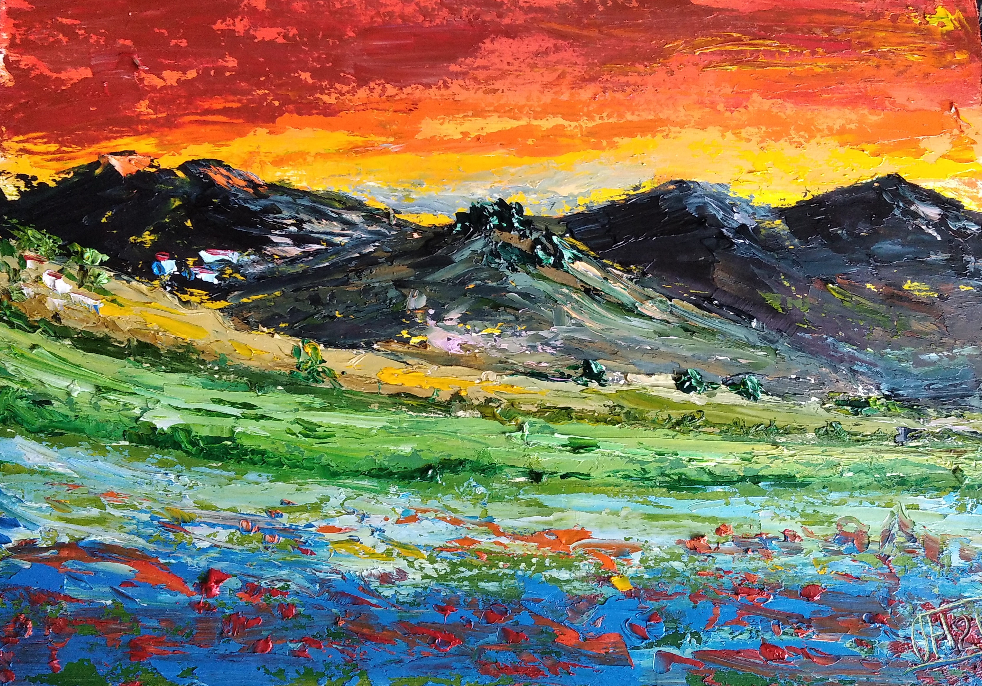Sunset painting