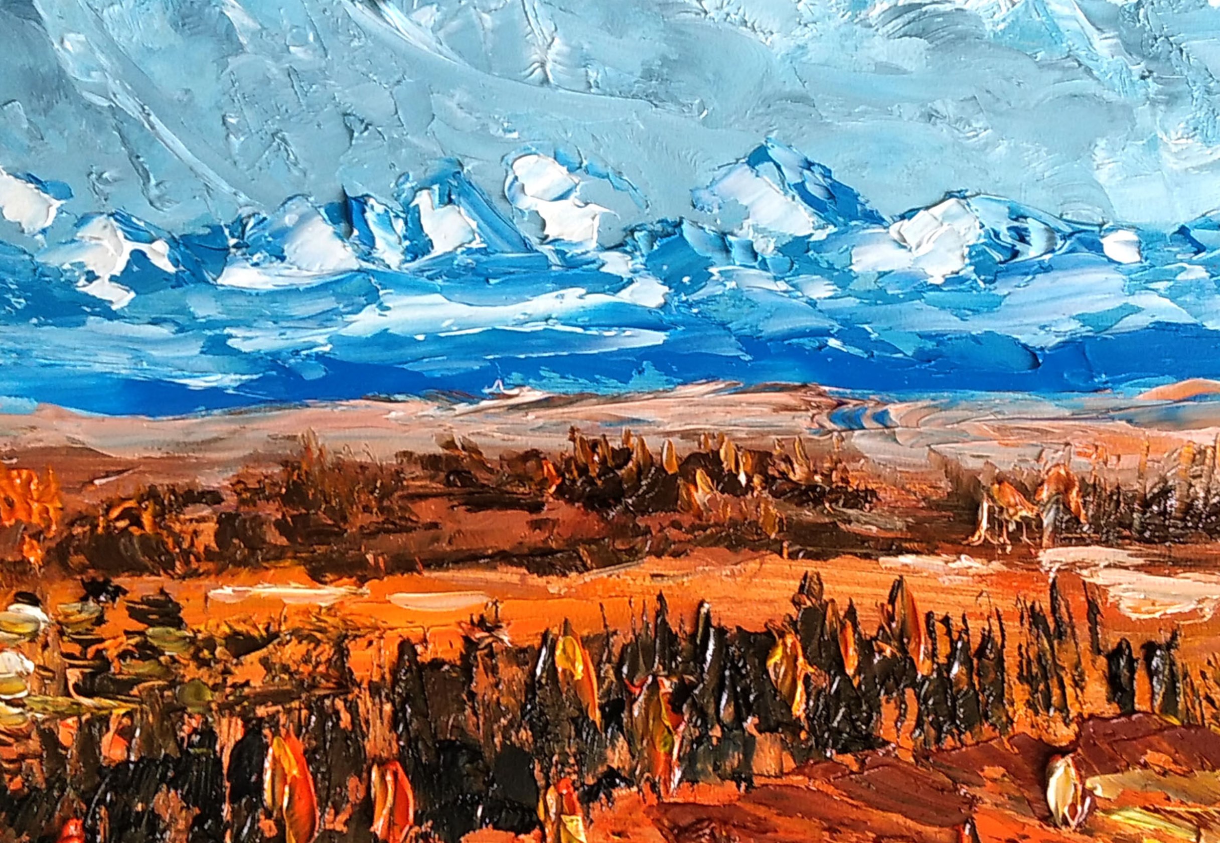 Altai, Mountain landscape, autumn forest