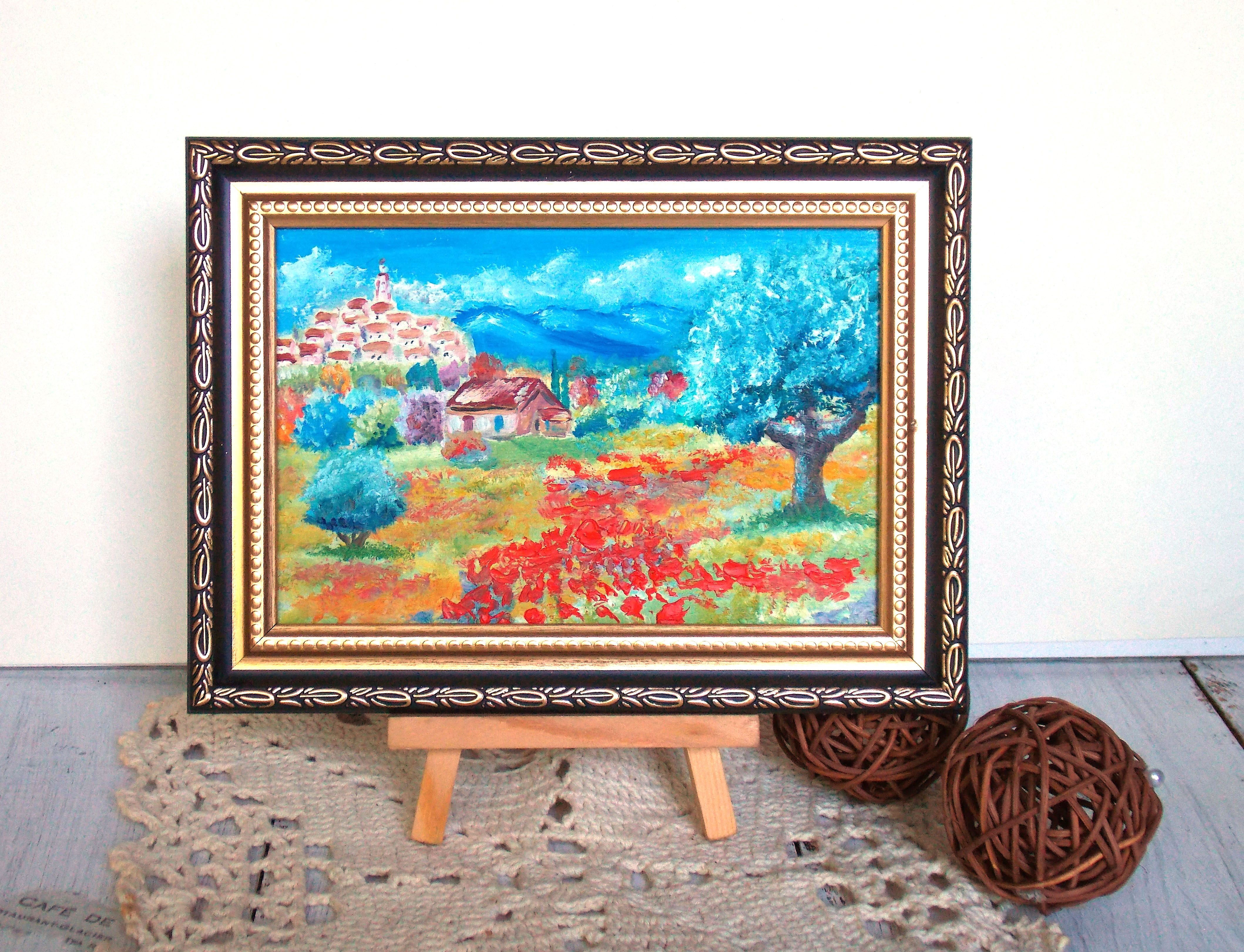 Landscape with poppies