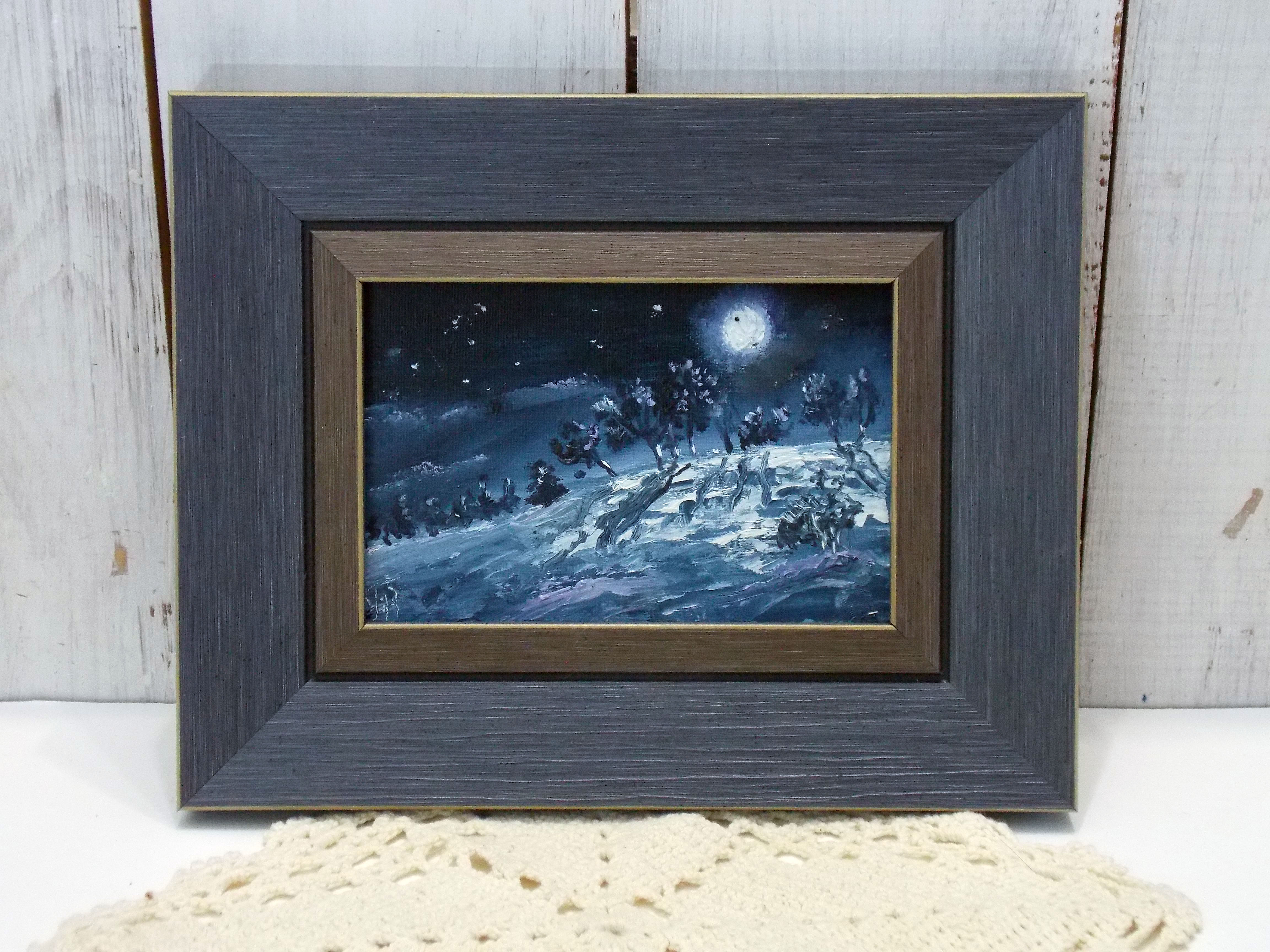 Winter night, Night landscape