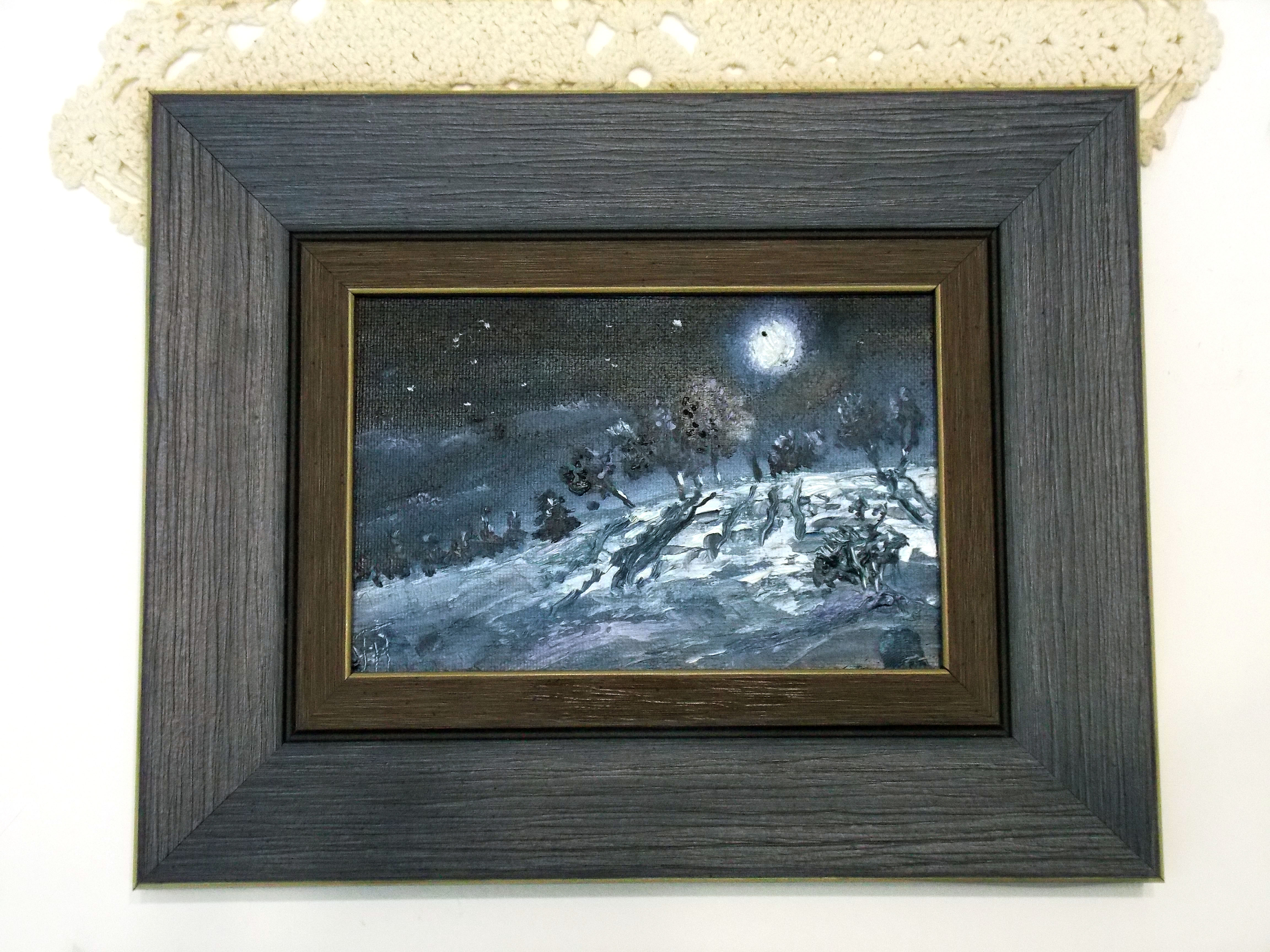 Winter night, Night landscape
