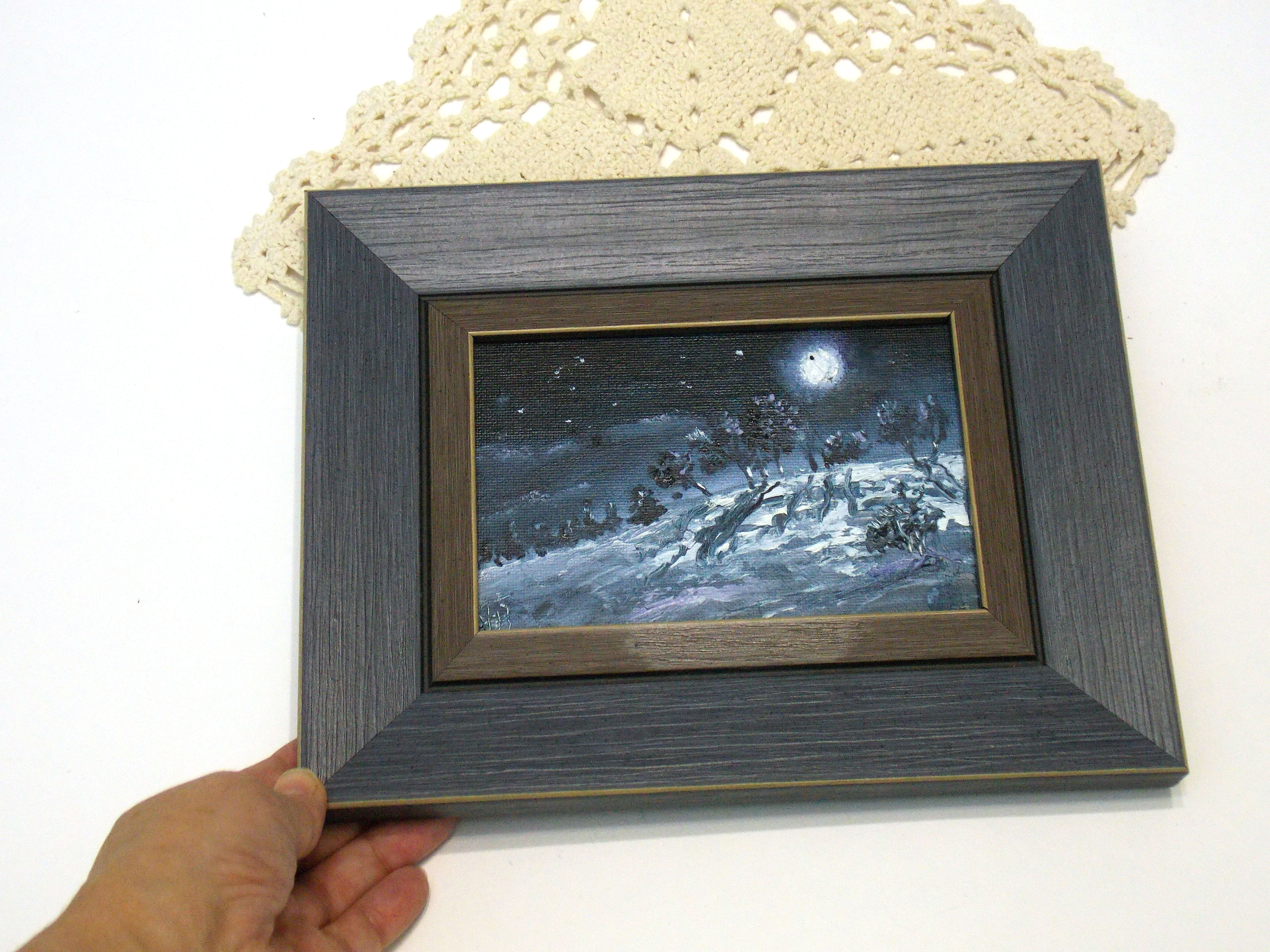 Winter night, Night landscape