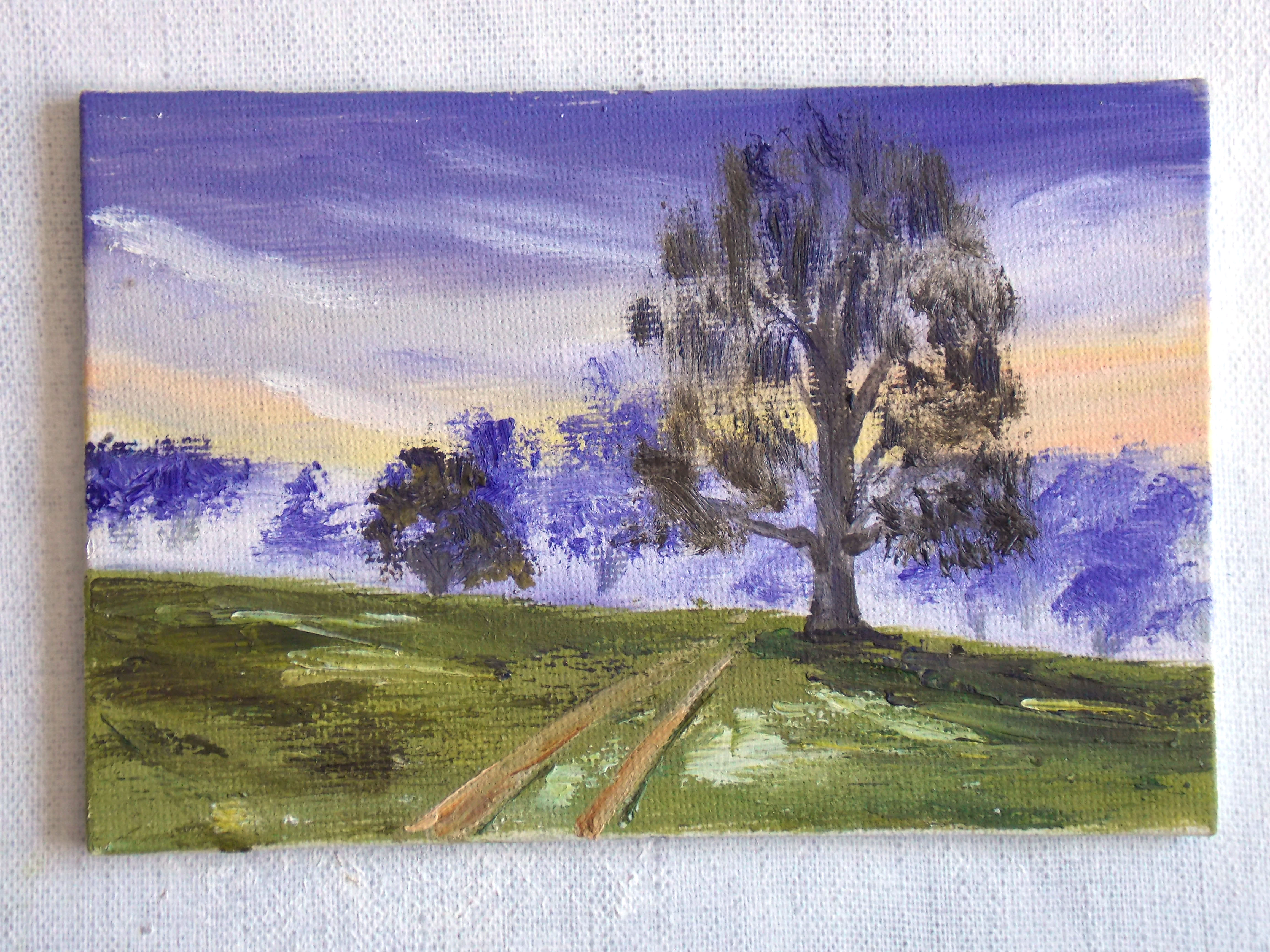 Lilac Dawn, Sunset painting