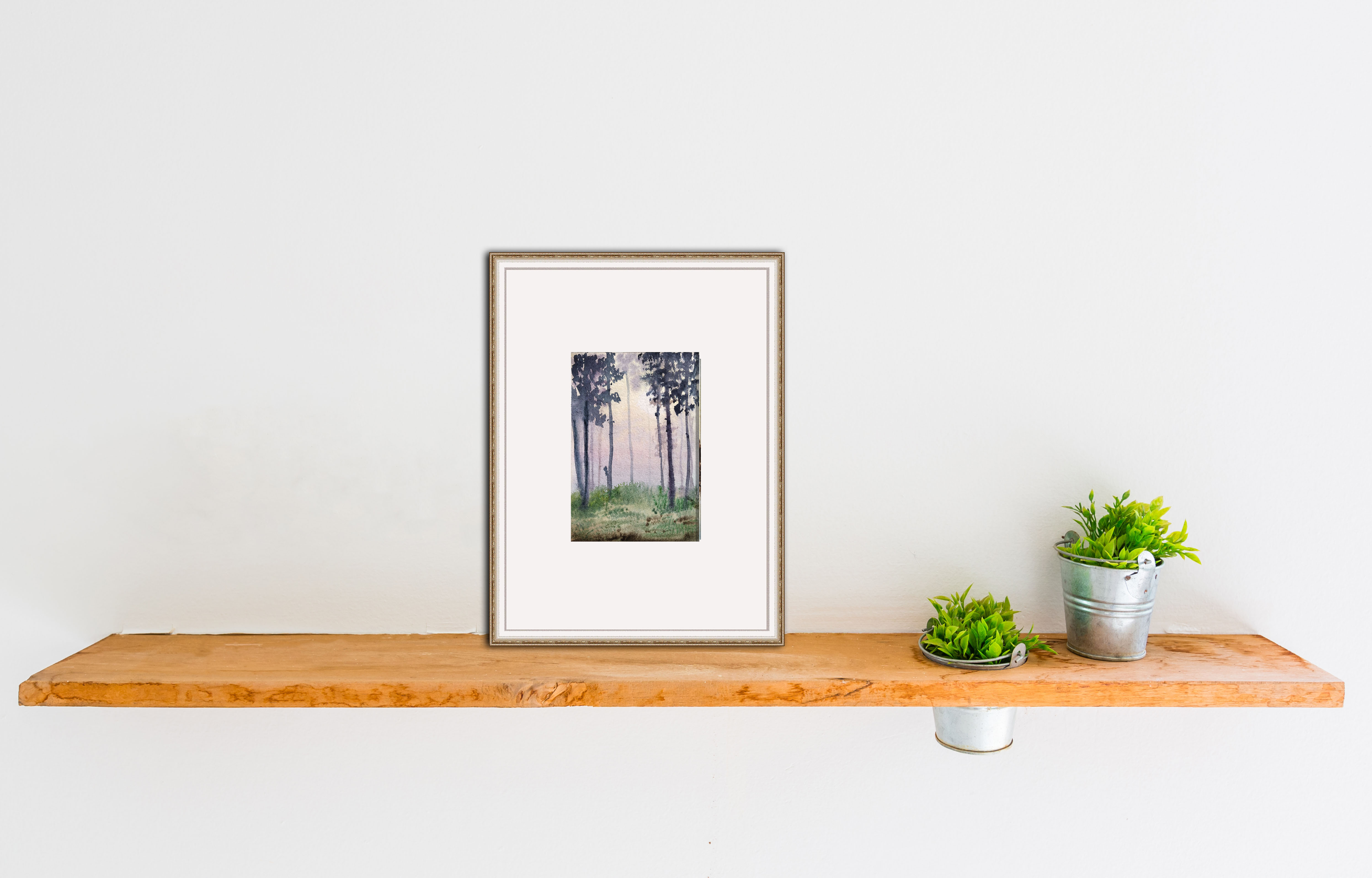 “Lilac Dawn” watercolor postcard #13, watercolor miniatures