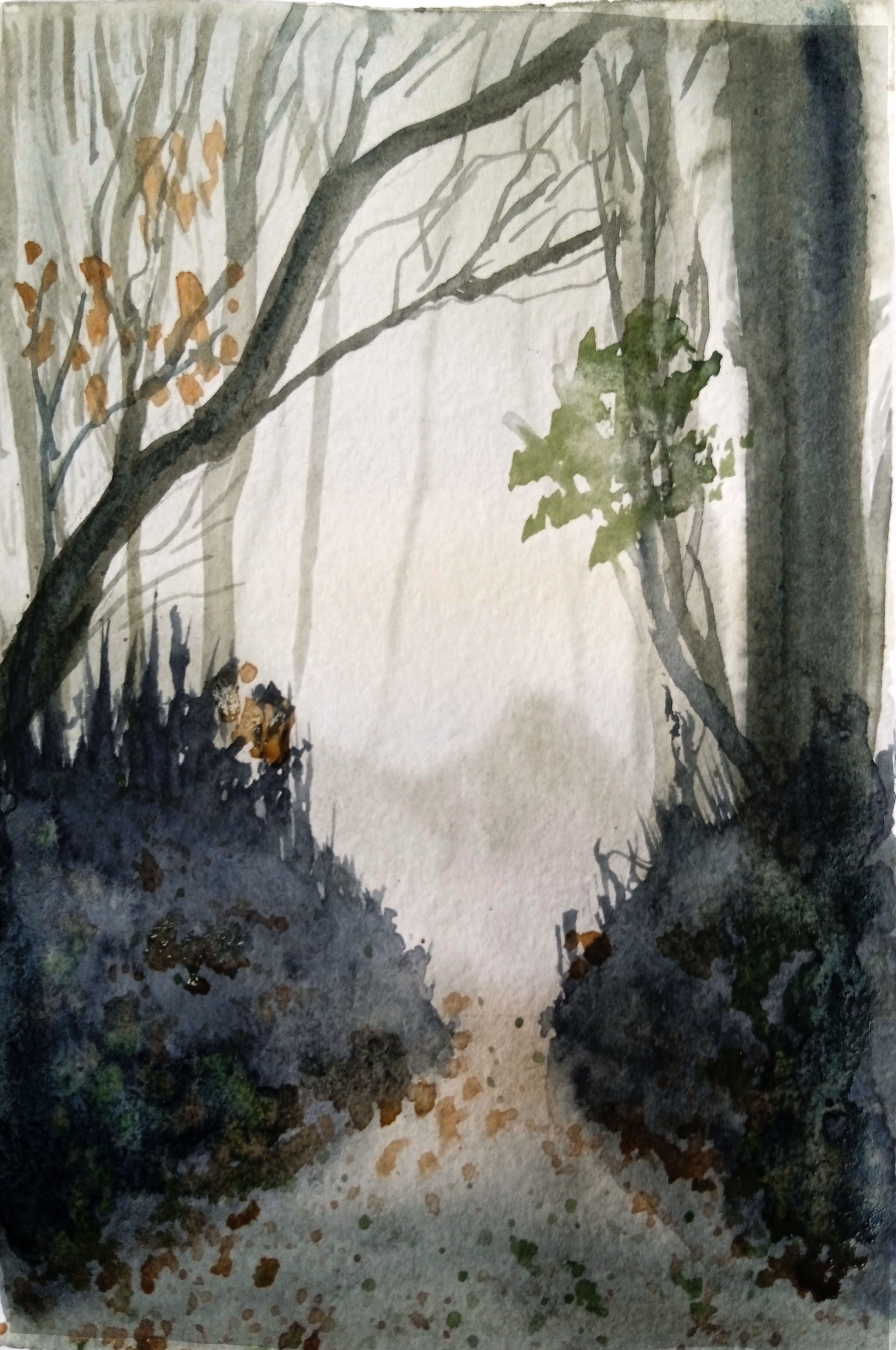 Watercolor postcard #18, watercolor miniatures