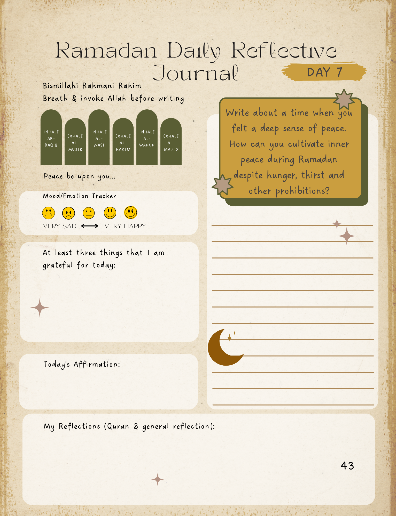 The Mindful Muslim Ramadan all-in-one Journal and Planner