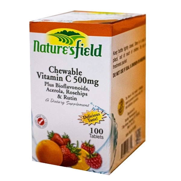 Nature's Field Chewable Vitamin C 500mg 10x10