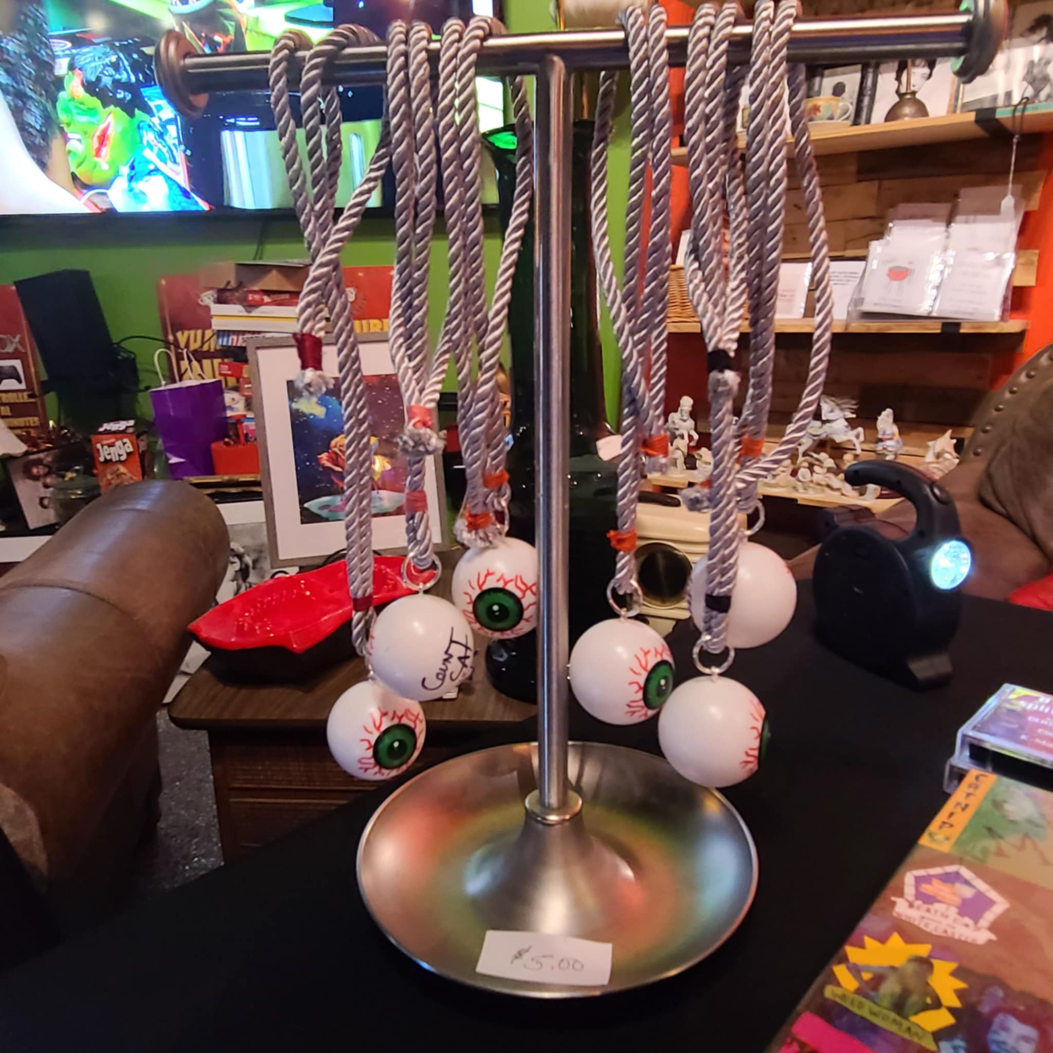 custom Count Cat autographed Eyeball Necklace