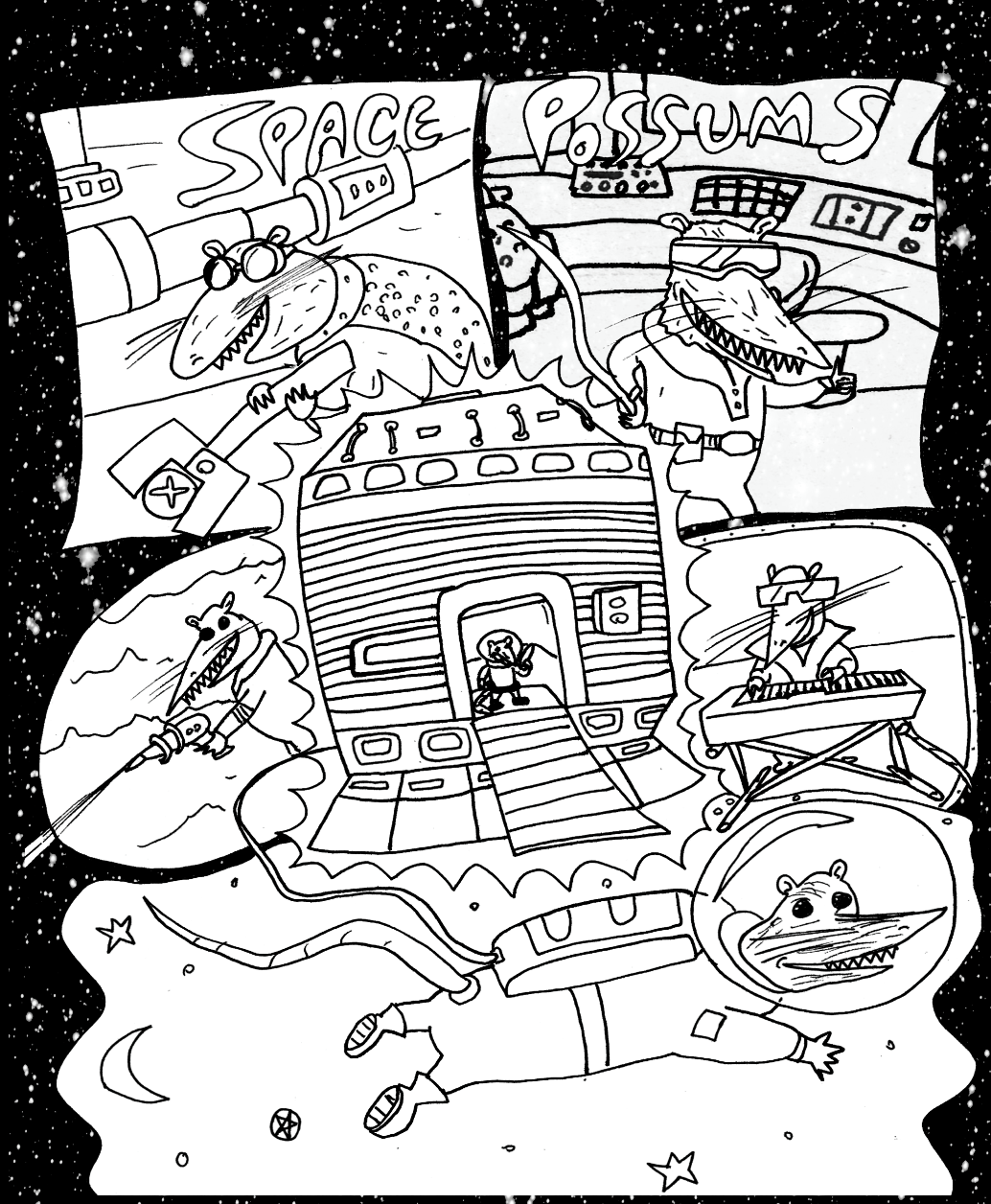 Cosmic Cats Coloring Comic Book