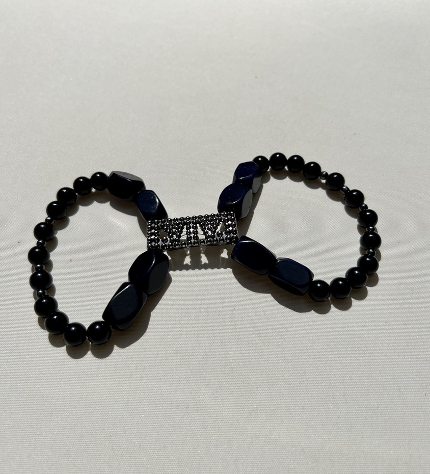 Black Aura Double Band Bracelet