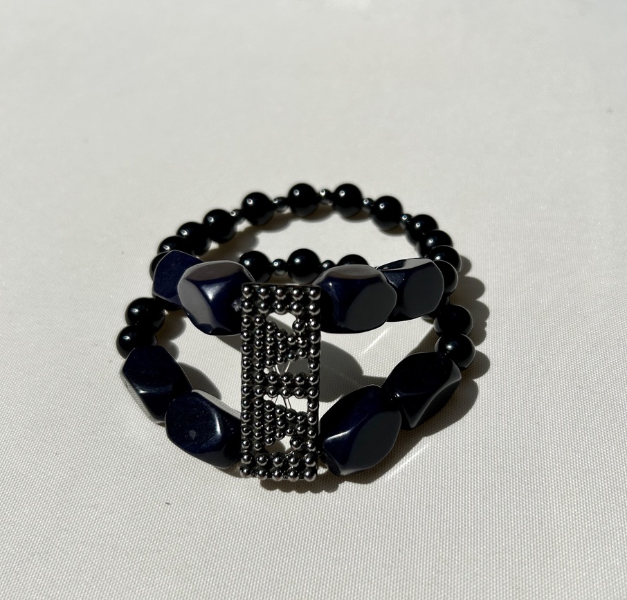 Black Aura Double Band Bracelet