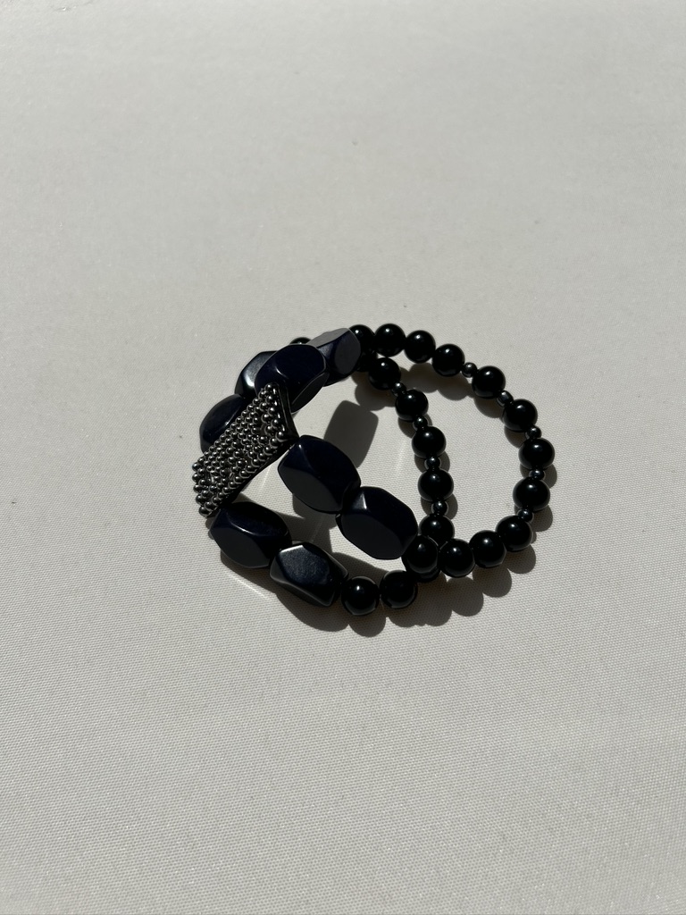 Black Aura Double Band Bracelet