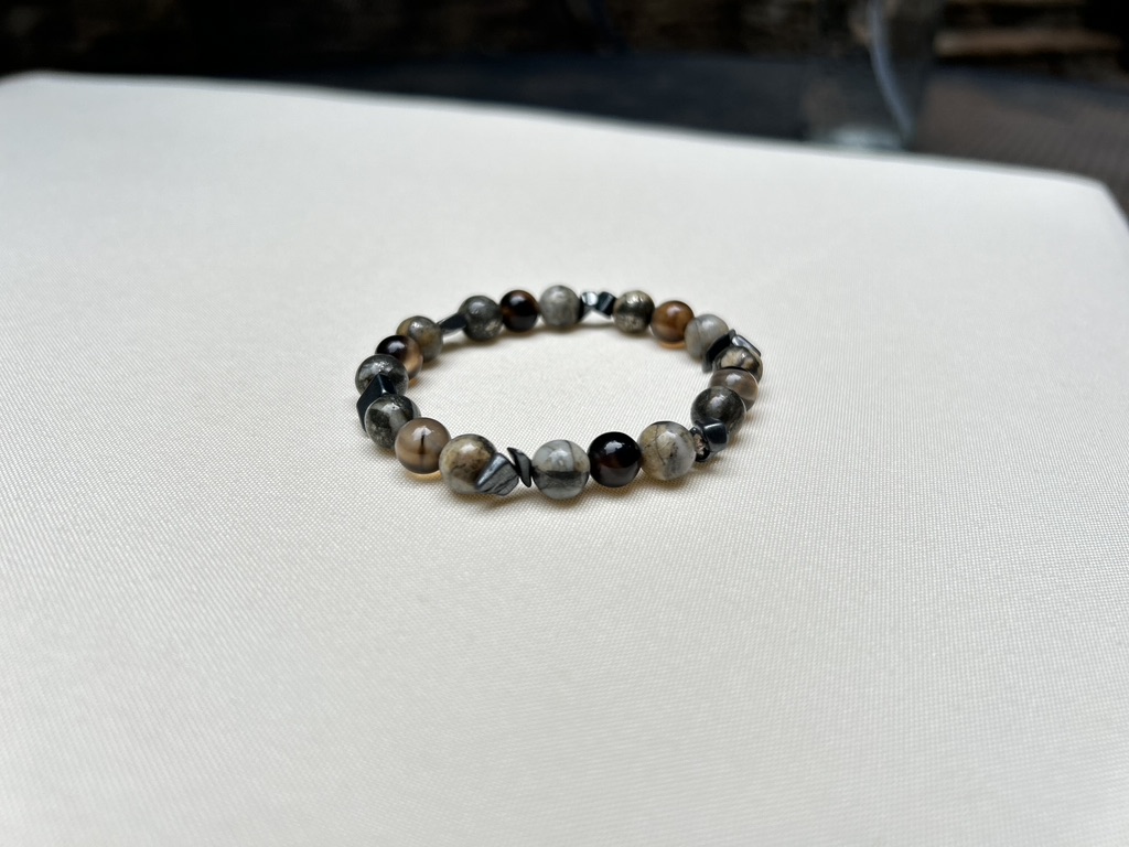 Pyrite Magnetite Onyx Bracelet