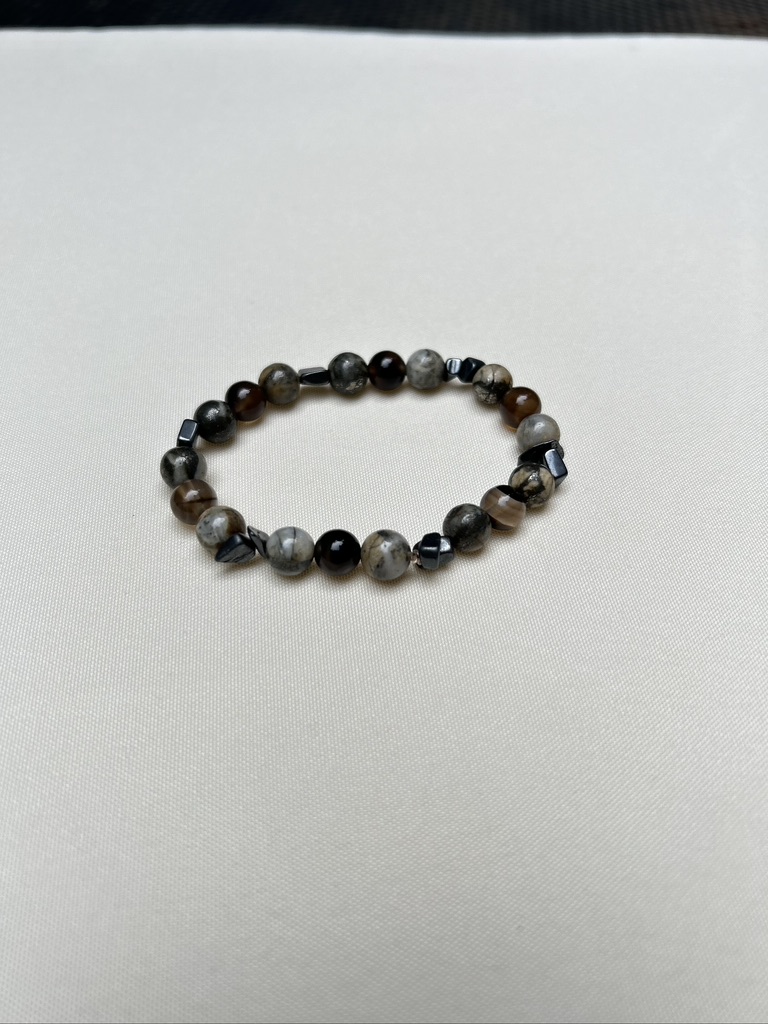 Pyrite Magnetite Onyx Bracelet
