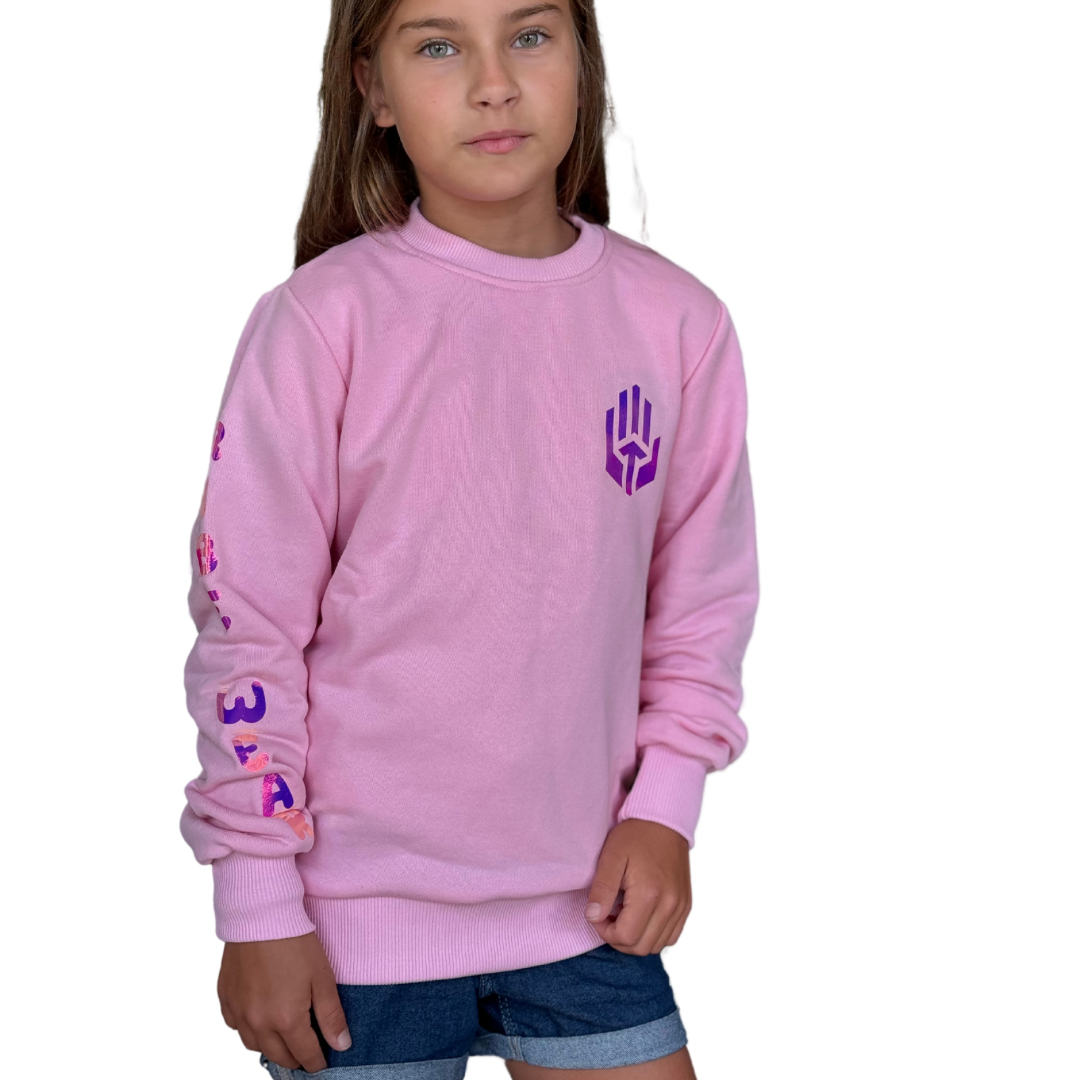 Bluza Neon Unisex wkładana przez głowę, świecąca w ciemności - różowa 