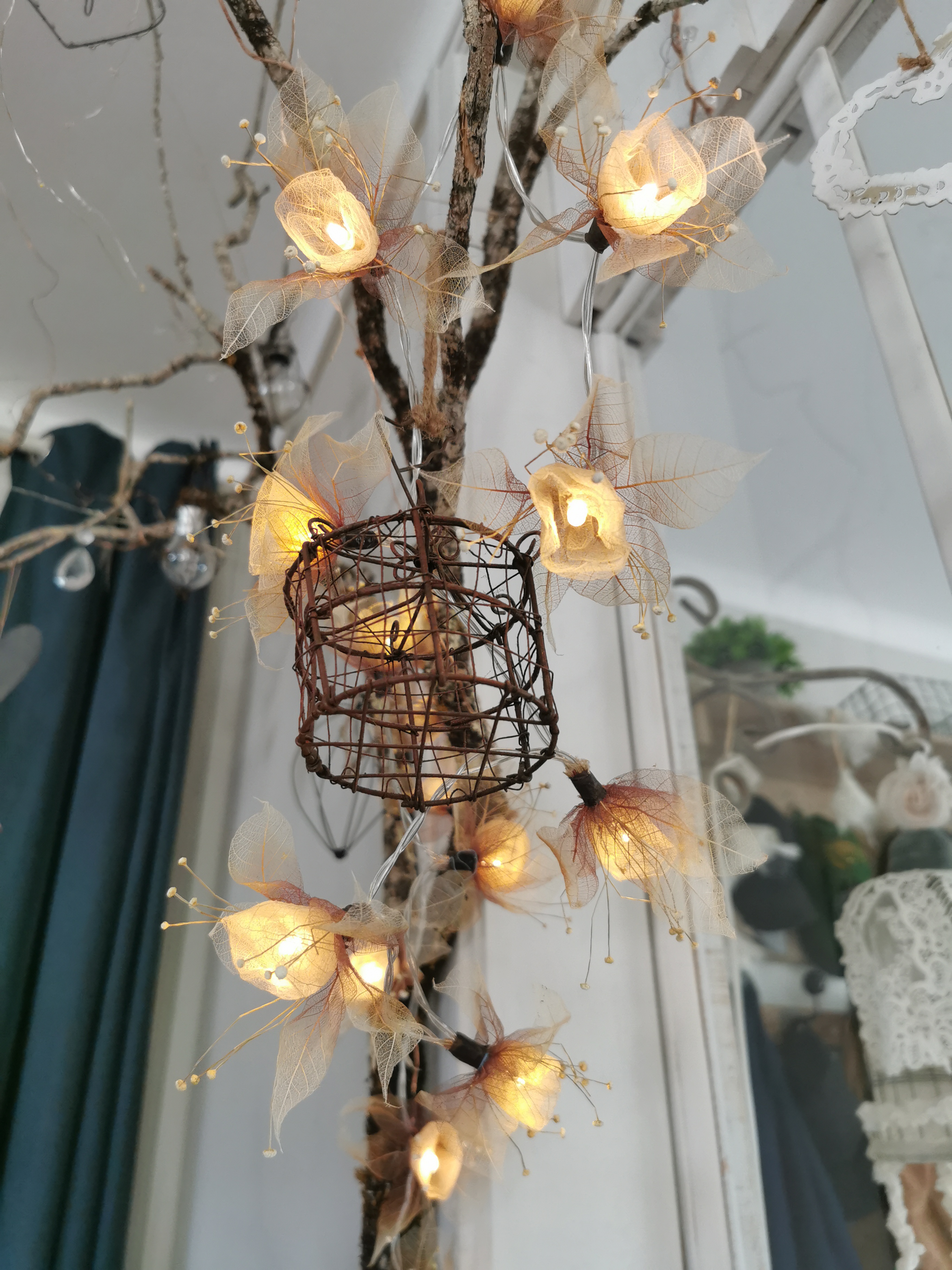 La guirlande Miniroses Marron/Ecrue