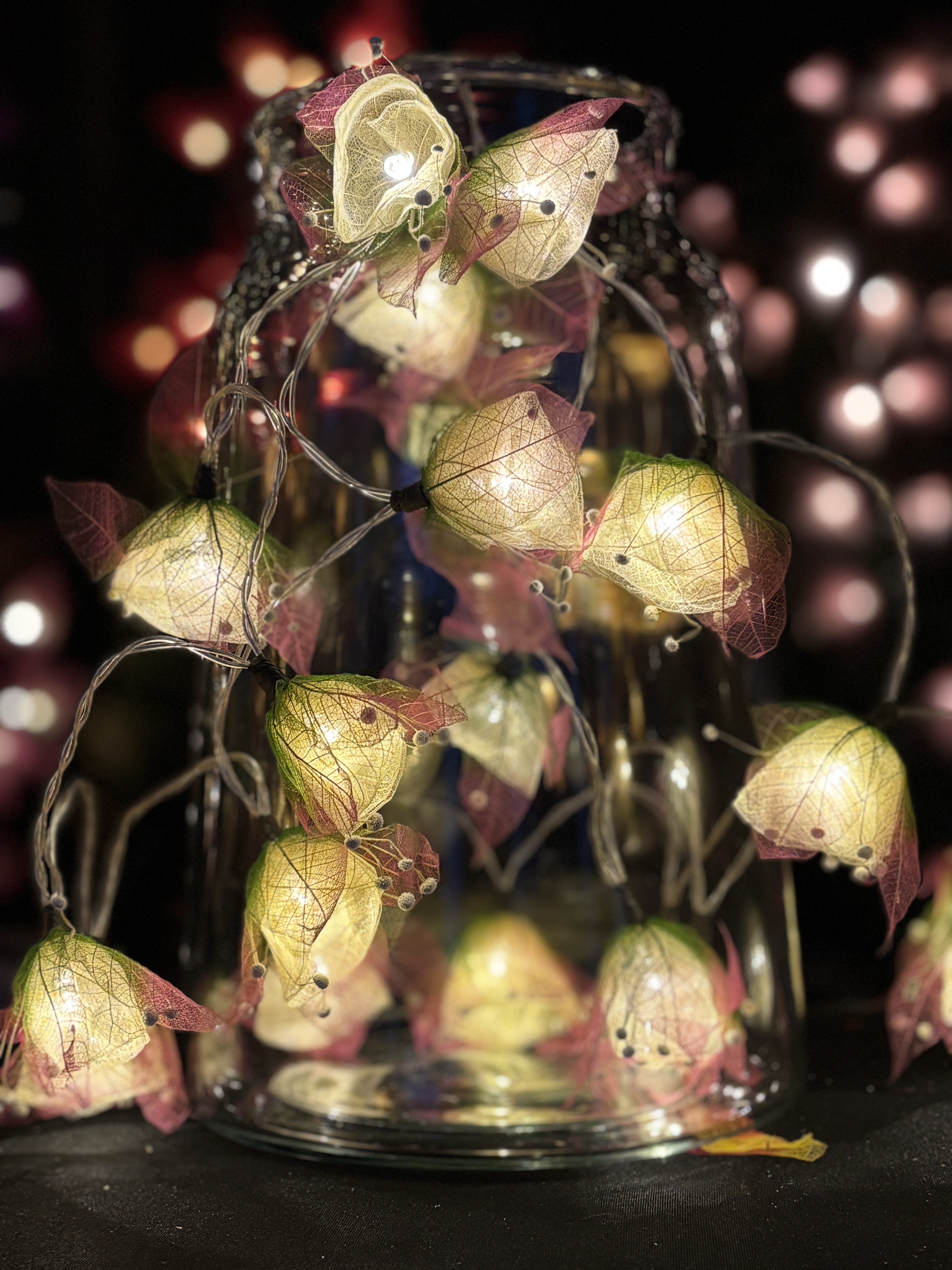 La guirlande Miniroses Verte/Rose