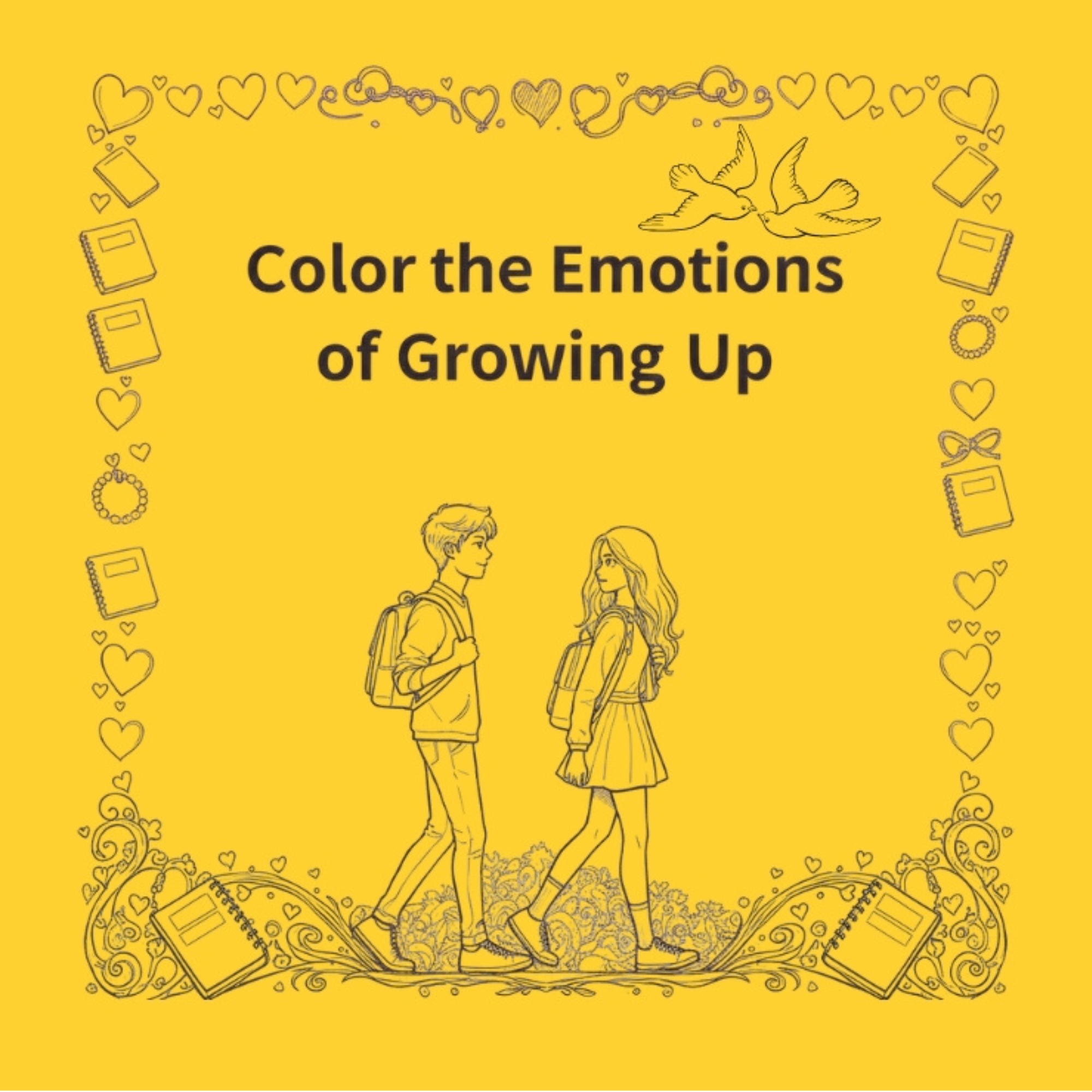 Teen Love Coloring Book