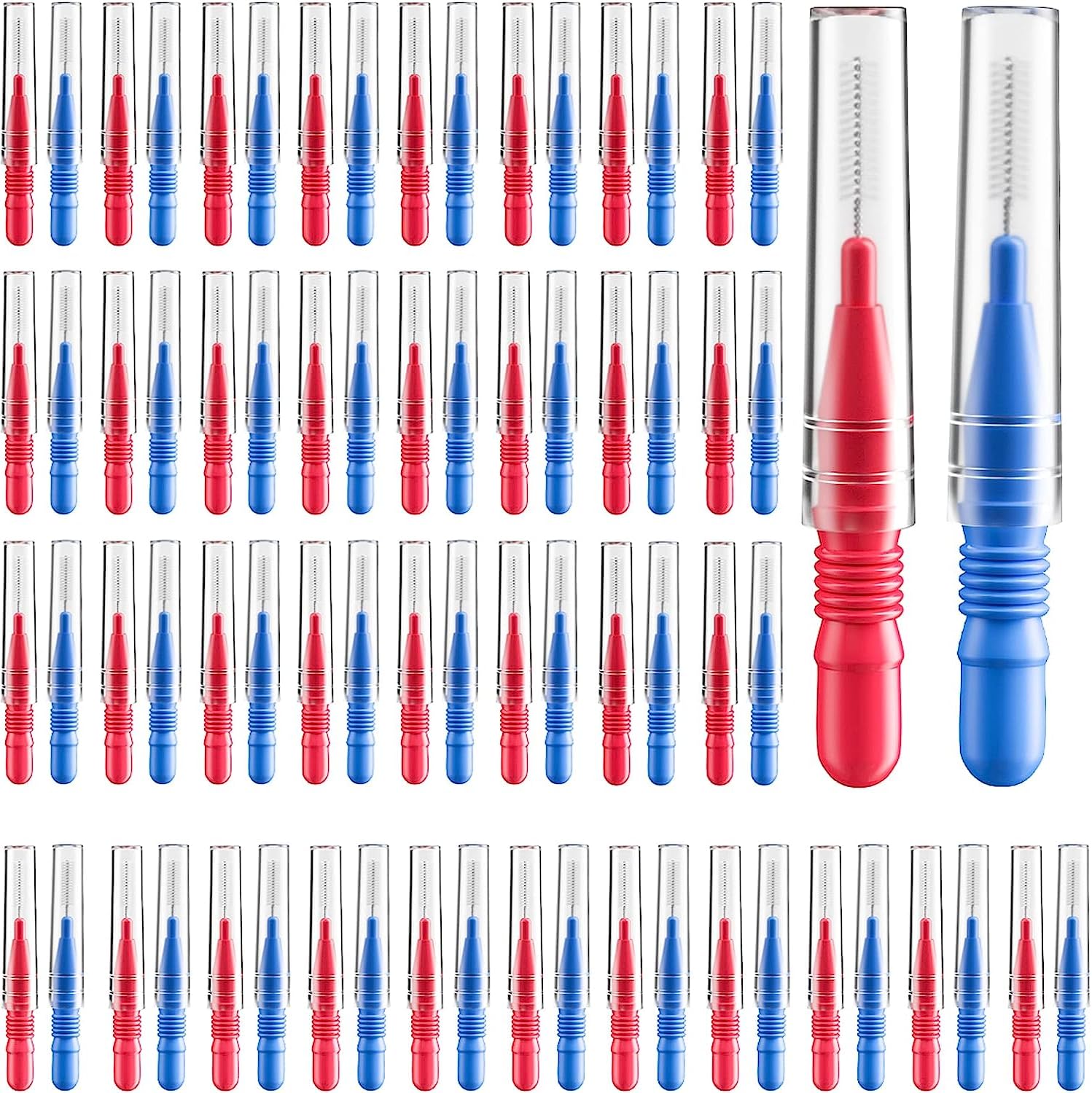 VINSULLA Interdental Brush,Toothpick Tooth Flossing Head Oral Dental Hygiene Brush, Braces Cleaning kit (2.5mm/3mm) 72 Count