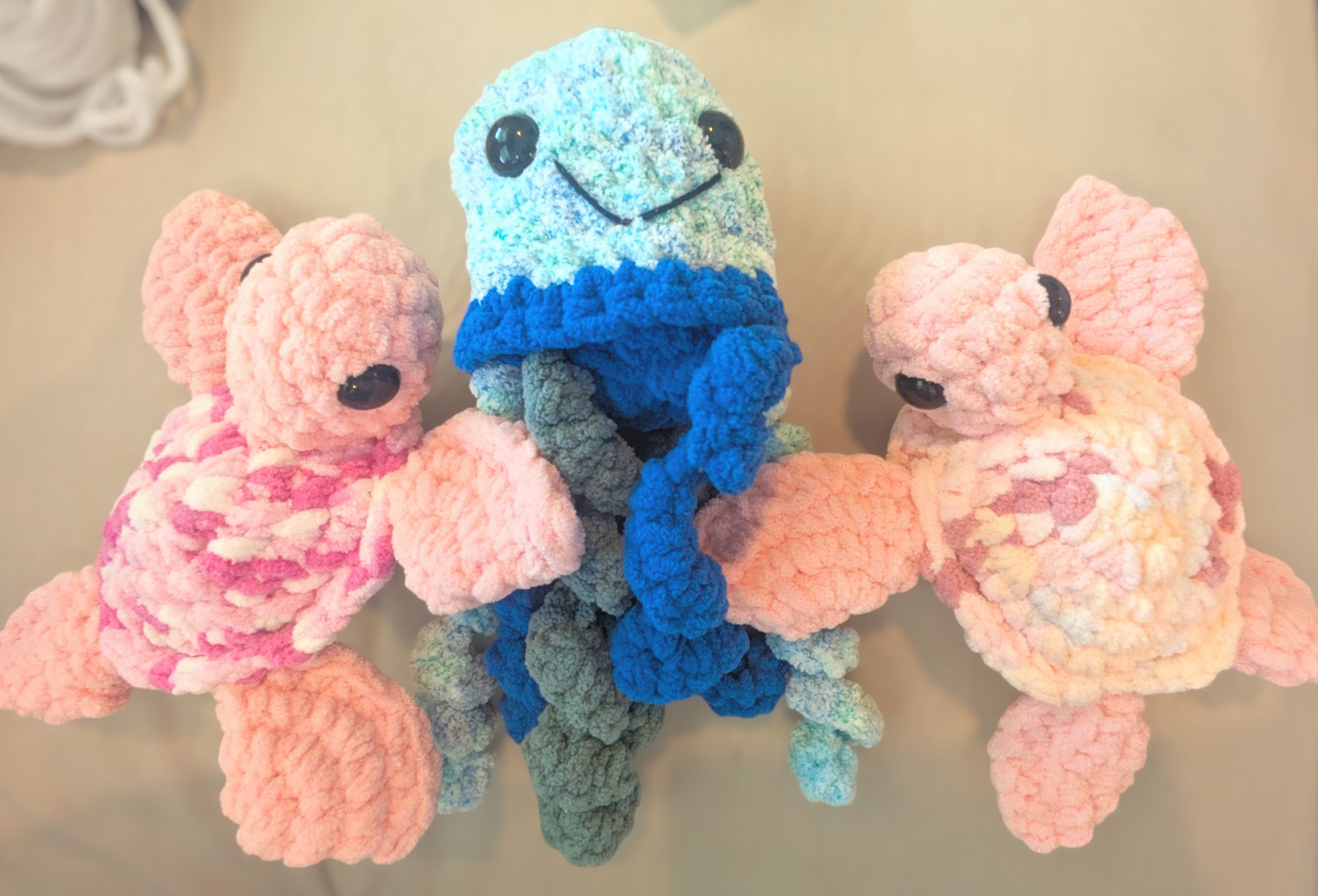 Handmade Crocheted Sea Creature Plushies