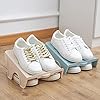 NYALKARAN Plastic Shoe Organizer Stand Space Saver Shoe Storage Rack Double Layer Free Standing Shoe Slipper Stacker Shelf (Pack Of 2) (Multicolor)