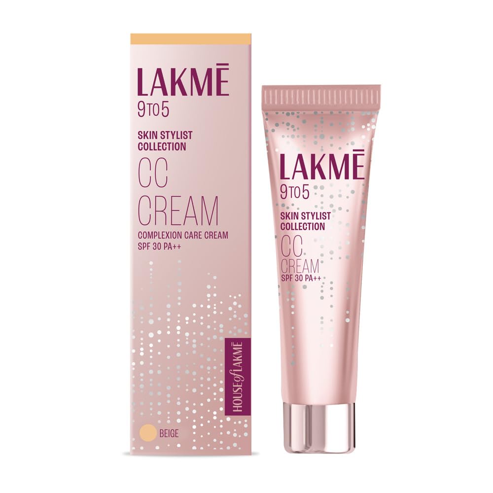 Lakme 9 To 5 Complexion Care Face CC Cream, Beige, SPF 30, 30 g