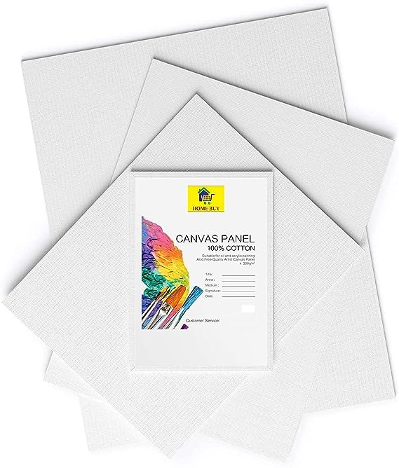 HOME BUY Cotton Canvas Board Multi Pack, (Total 4 PC ) (1X(5X7',8X10,9X12,10X14)