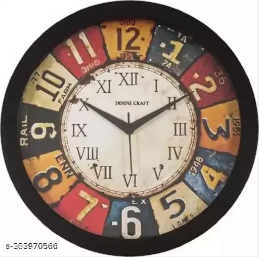 Dinine Craft Analog 31 cm X 31 cm Wall Clock