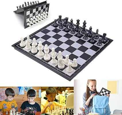 Niwlix Chess Board Set Magnetic Travel Folding Board Games Portable Gifts for Kids and Adult, Magnetic Travel Chess Set, Folding Chess Board, Educational Board Game Set