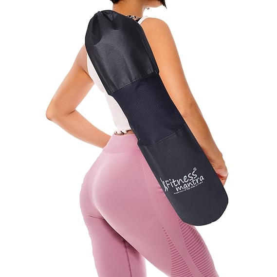Fitness Mantra® TPE Dual Color Anti-Slip Yoga Mat with Cover Bag for Gym Workout and Yoga Exercise for Men & Women Fitness| 1 Piece| 6mm| 24"x72"| Dual Color| Premium|